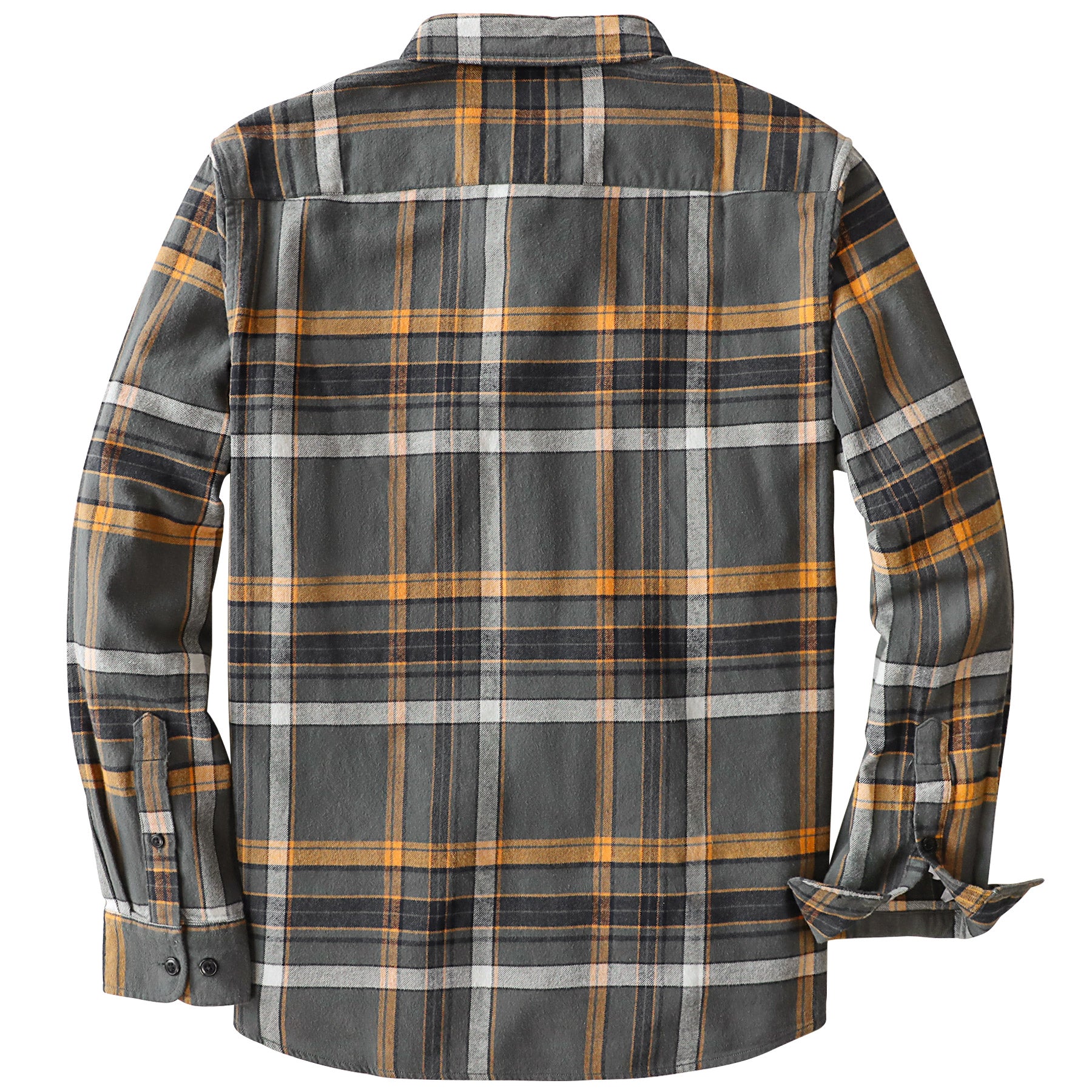 Dubinik® Flanellhemd für Herren, 100 % Baumwolle, Herren-Flanellhemden, langärmelig, kariert, weich, lässig, Button-Down-Hemd, Herren #66204