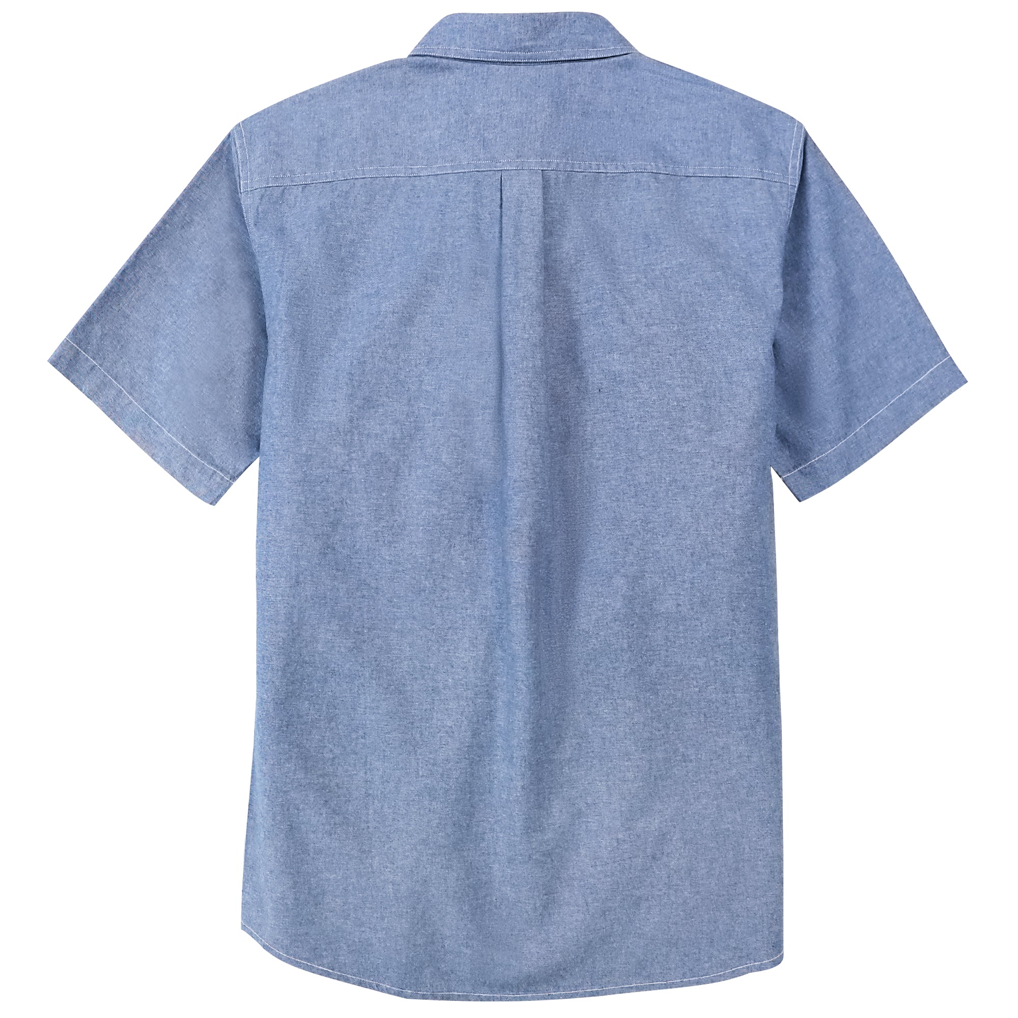 Dubinik® Chemise boutonnée à manches courtes pour homme, décontractée, en coton, coupe classique, légère, avec poches, en chambray, chemise boutonnée à manches courtes pour homme, n° 0057009