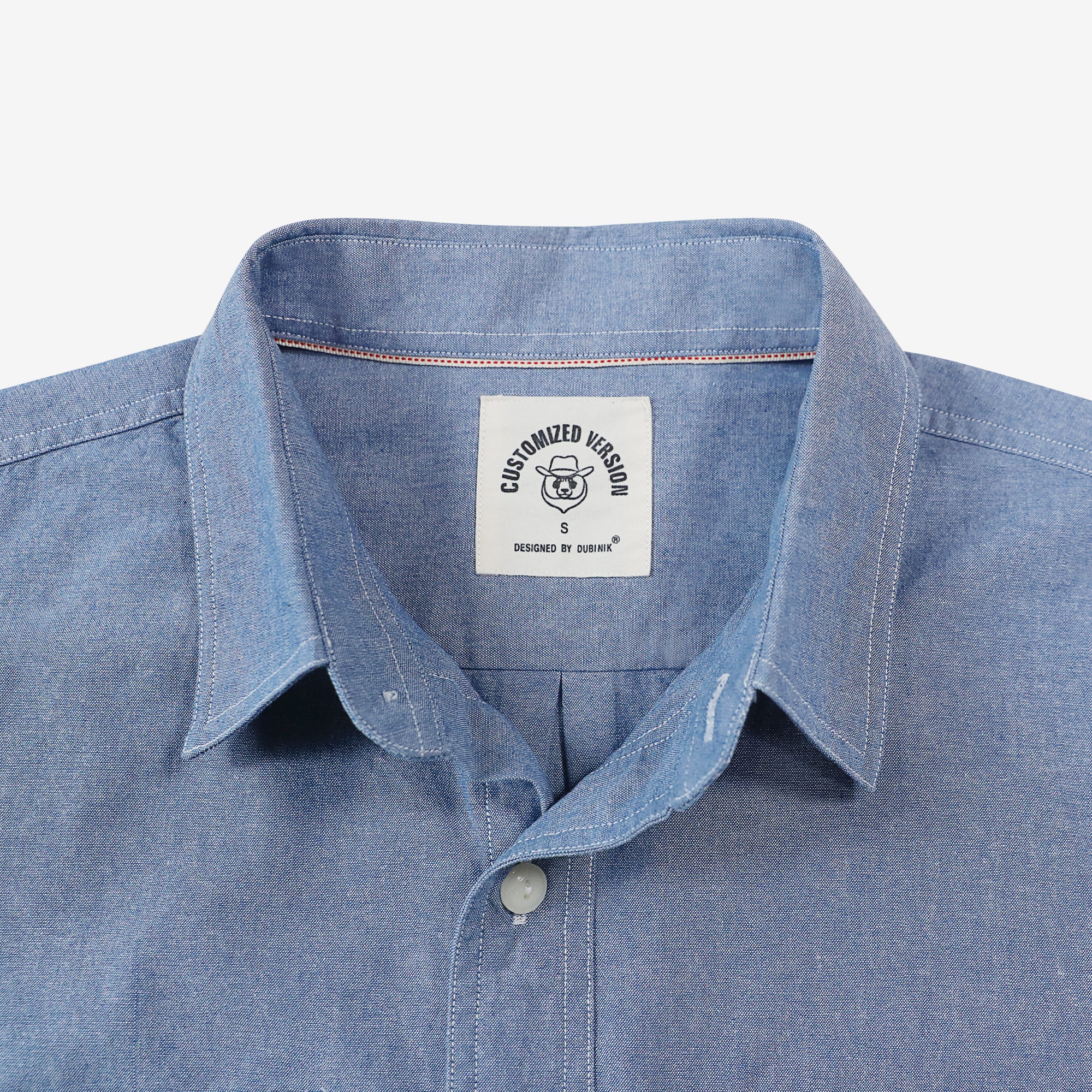 Dubinik® Chemise boutonnée à manches courtes pour homme, décontractée, en coton, coupe classique, légère, avec poches, en chambray, chemise boutonnée à manches courtes pour homme, n° 0057009