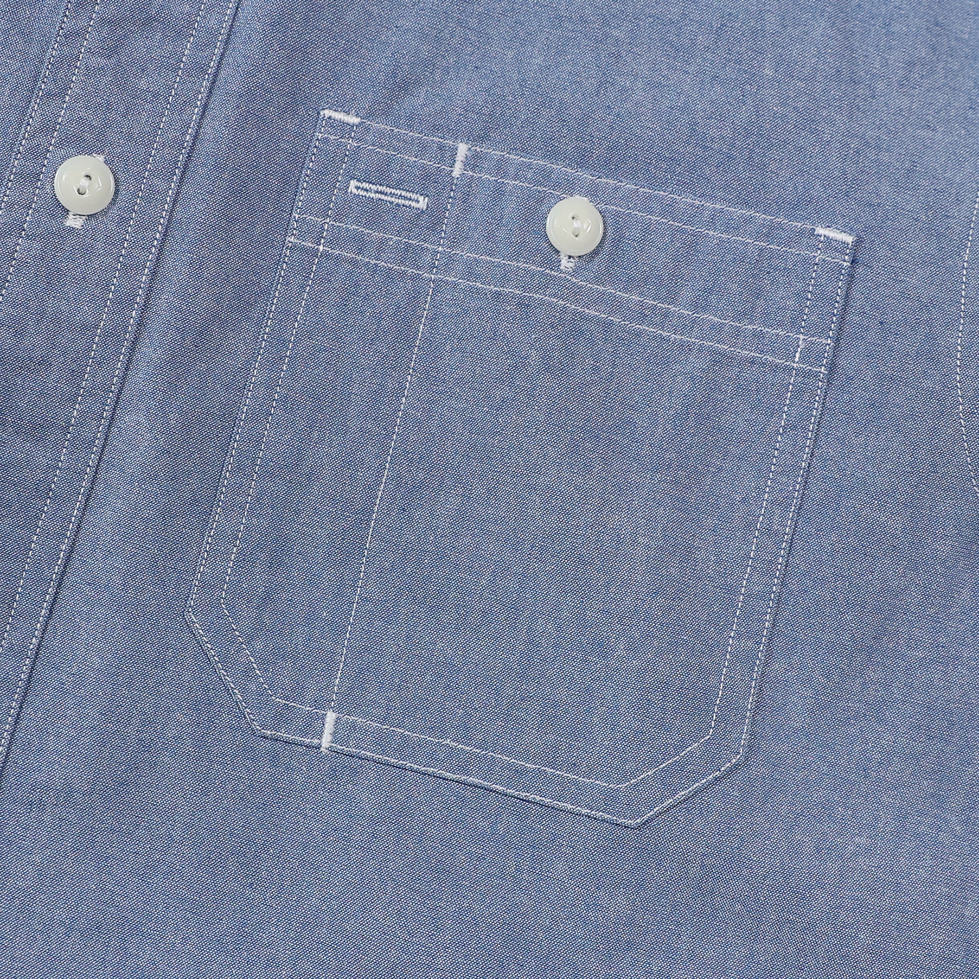 Dubinik® Chemise boutonnée à manches courtes pour homme, décontractée, en coton, coupe classique, légère, avec poches, en chambray, chemise boutonnée à manches courtes pour homme, n° 0057009