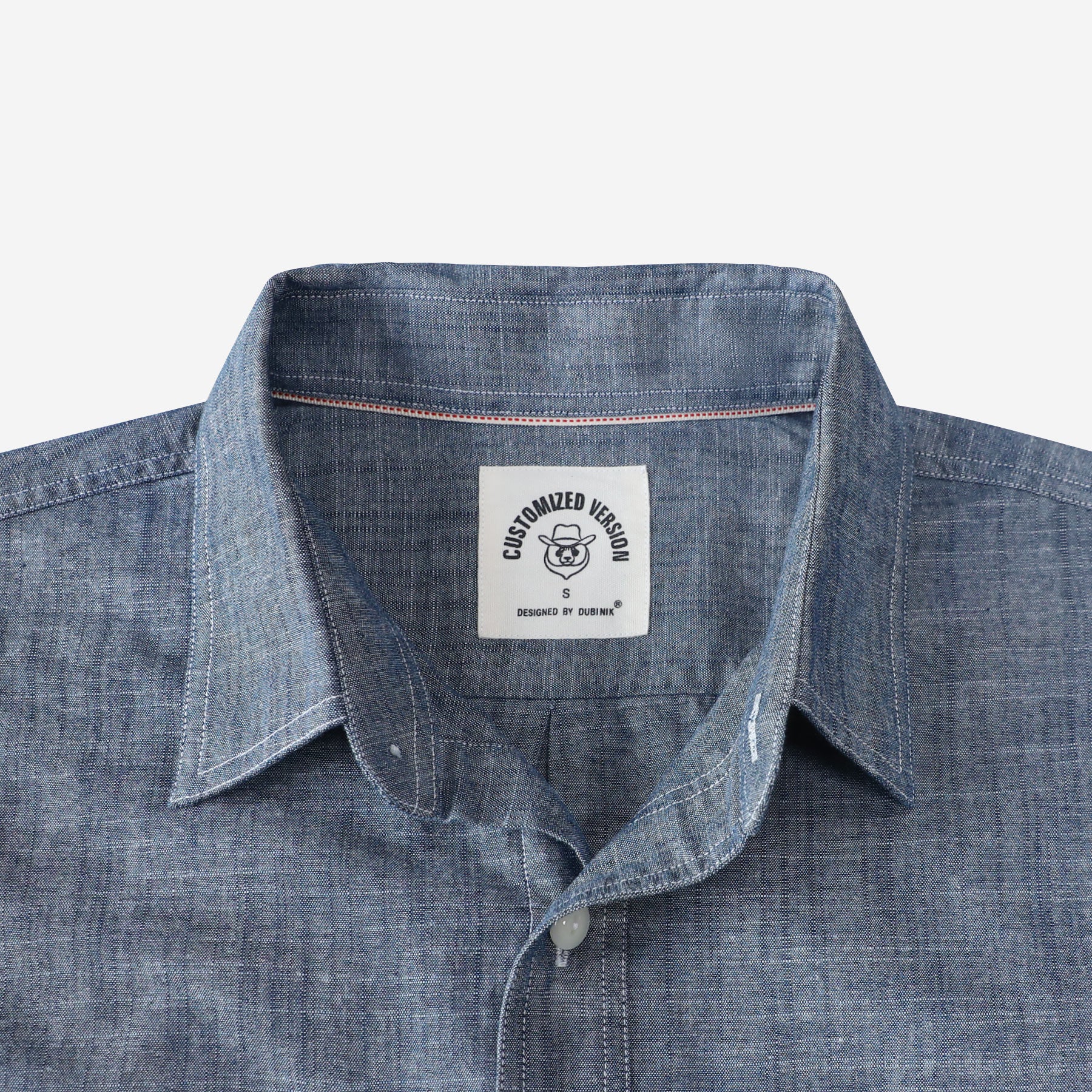Dubinik® Chemise boutonnée à manches courtes pour homme, décontractée, en coton, coupe classique, légère, avec poches, en chambray, chemise boutonnée à manches courtes pour homme, n° 0057004