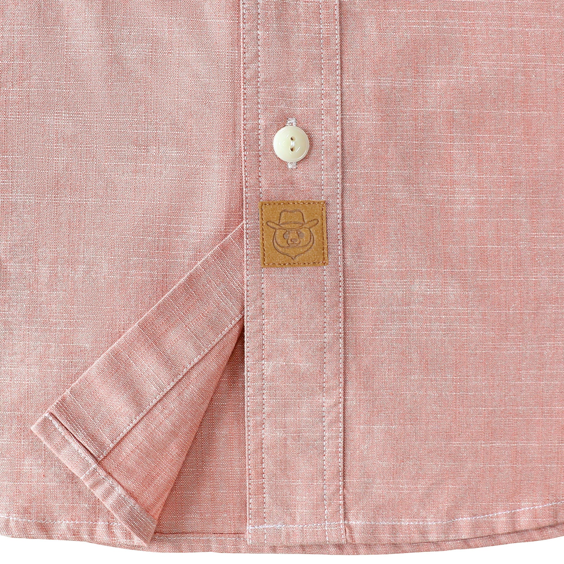 Chemise à manches courtes Benjy à rayures rose - Col Boutonné | Café Coton Chemise à manches courtes Benjy à rayures rose - Col Boutonné | Café Coton