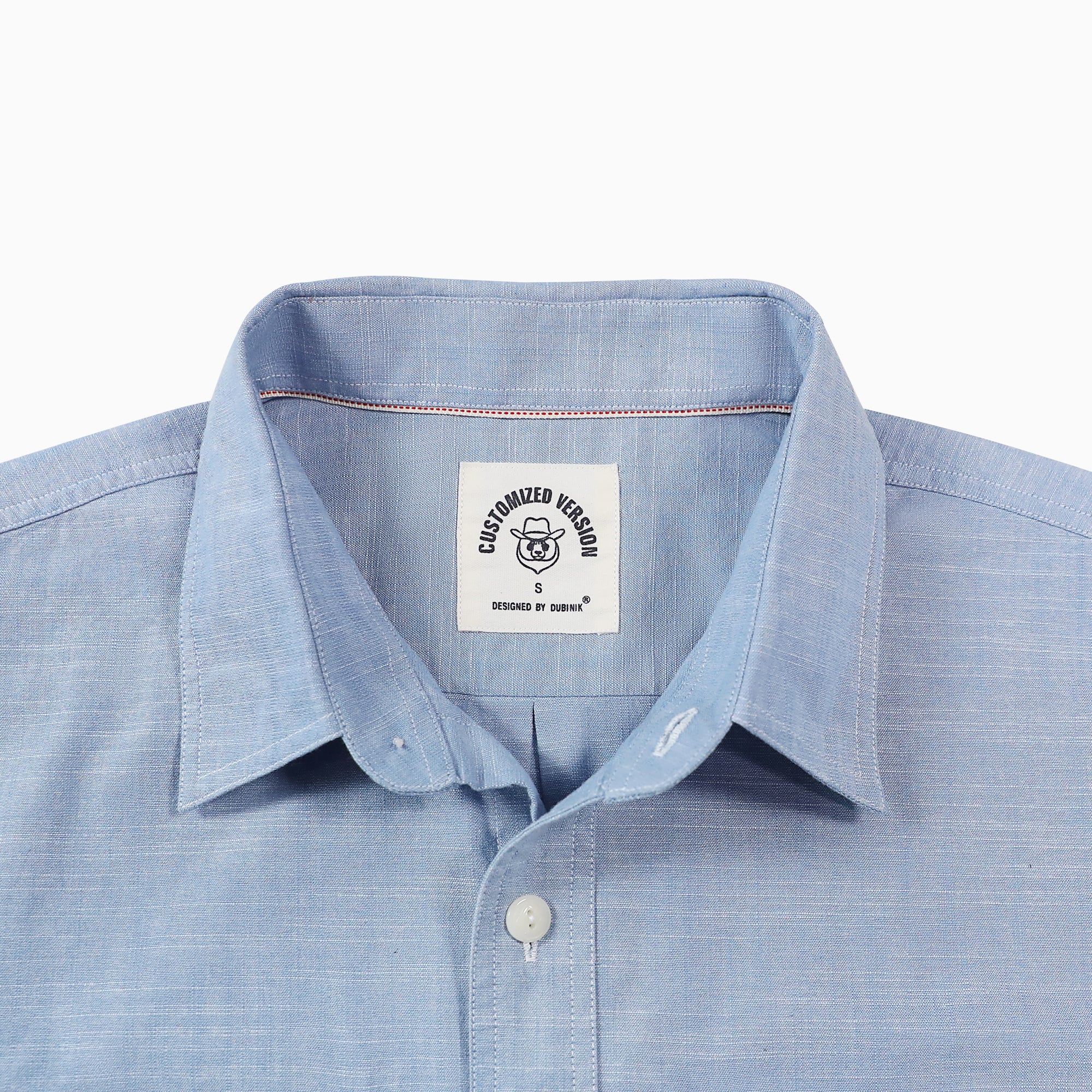 Dubinik® Mens Short Sleeve Button Down Casual Cotton Regular Fit Lightweight Pocket Chambray Mens Button Down Short Sleeve#0057003