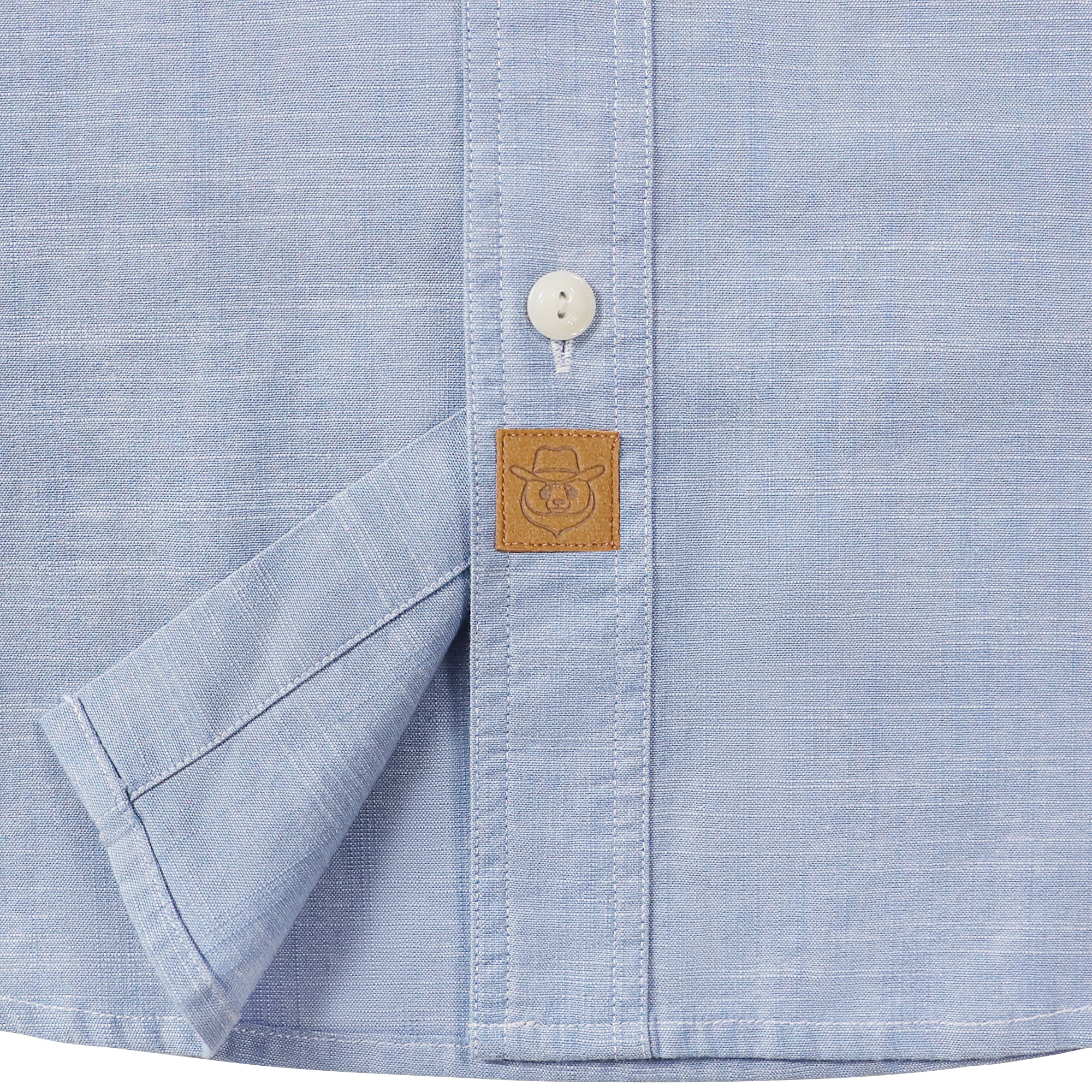 Dubinik® Mens Short Sleeve Button Down Casual Cotton Regular Fit Lightweight Pocket Chambray Mens Button Down Short Sleeve#0057003