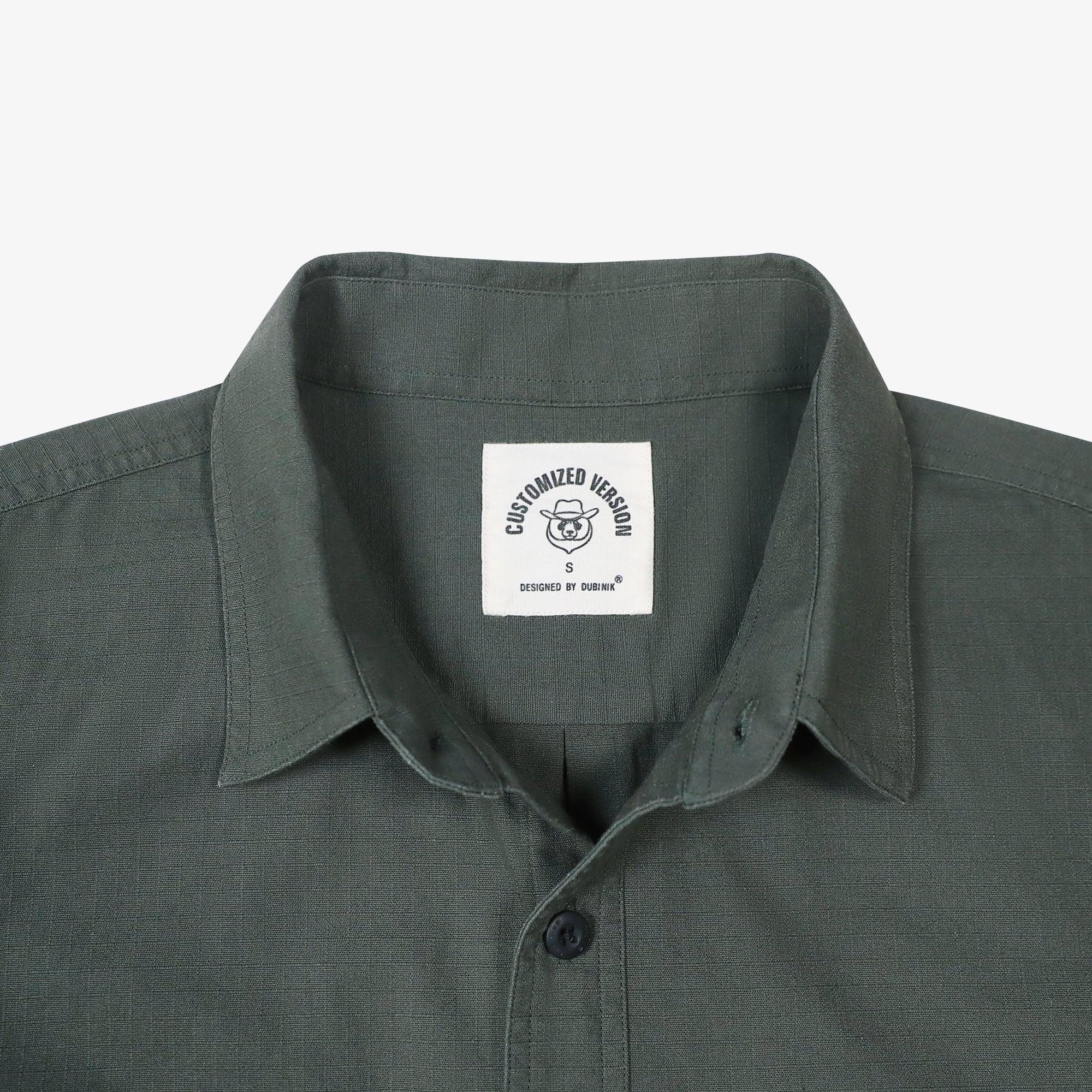 Dubinik® Mens Short Sleeve Button Down Shirts Two Pocket Vintage Mens Work Shirt Cotton Mens Shirts Casual with Stretch#0055004