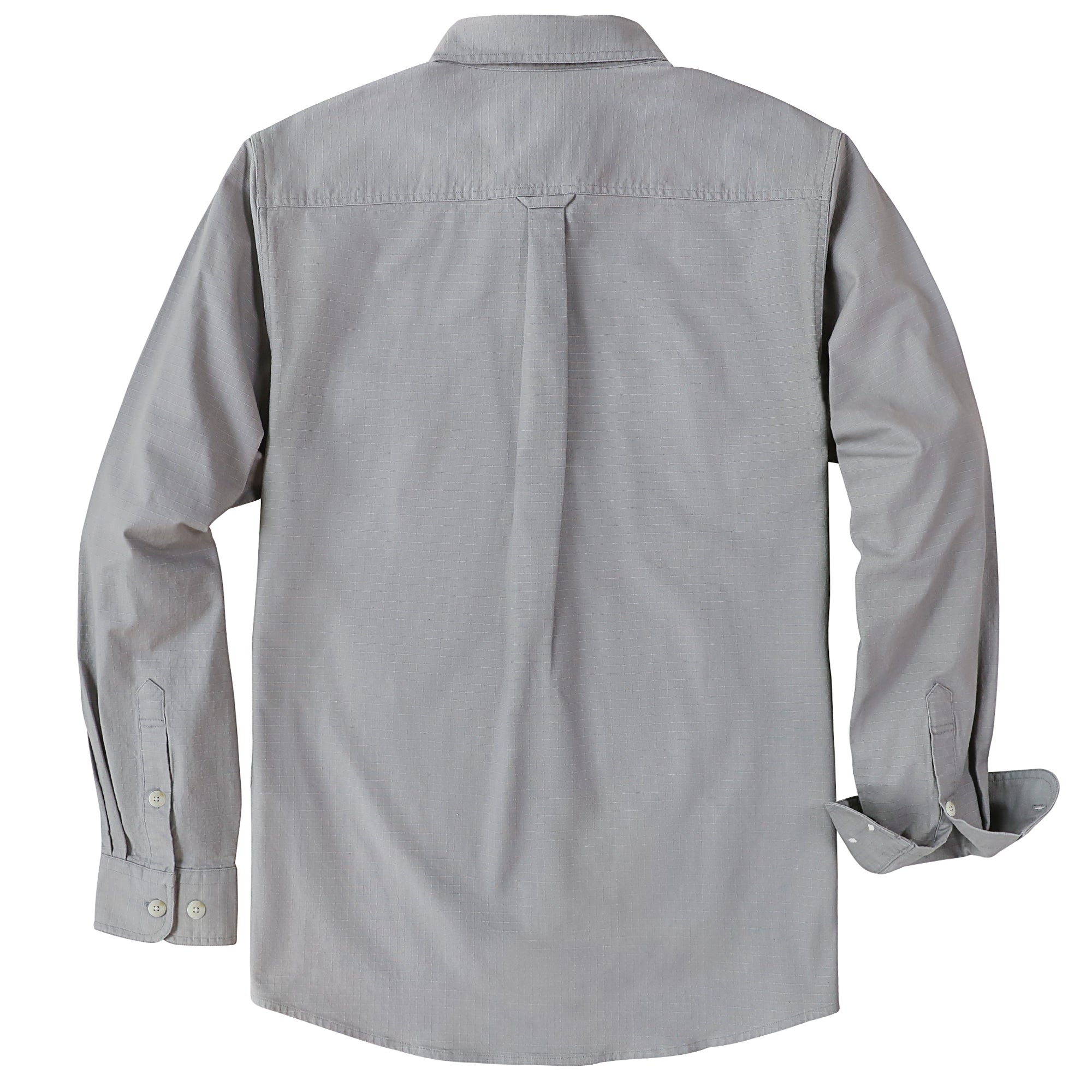Dubinik® Mens Button Up Shirts Long Sleeve Casual Dark Gray Solid Shirts for Men Two Pocket Regular Fit Comfortable with Stretch Shirt#0056005