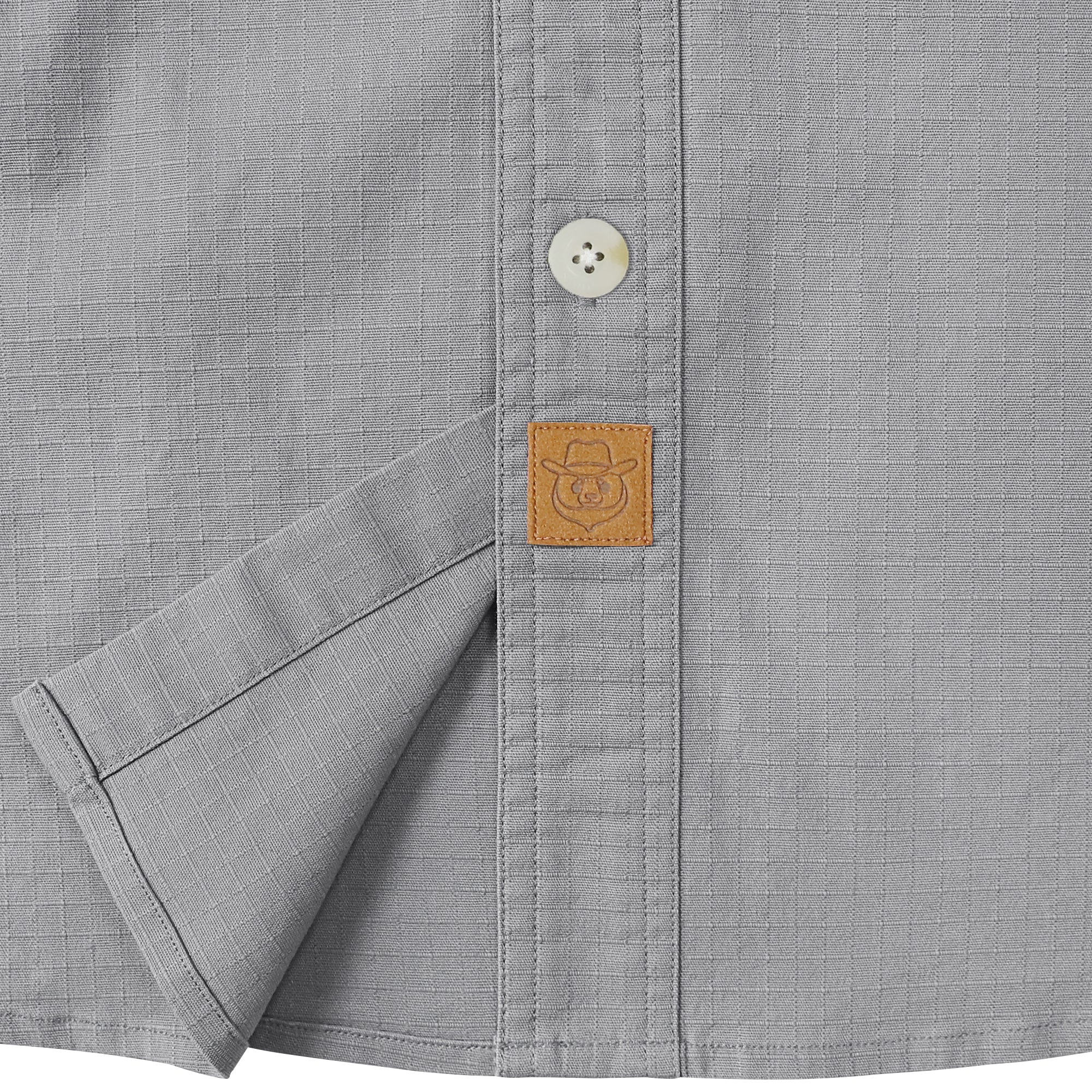 Dubinik® Mens Button Up Shirts Long Sleeve Casual Dark Gray Solid Shirts for Men Two Pocket Regular Fit Comfortable with Stretch Shirt#0056005