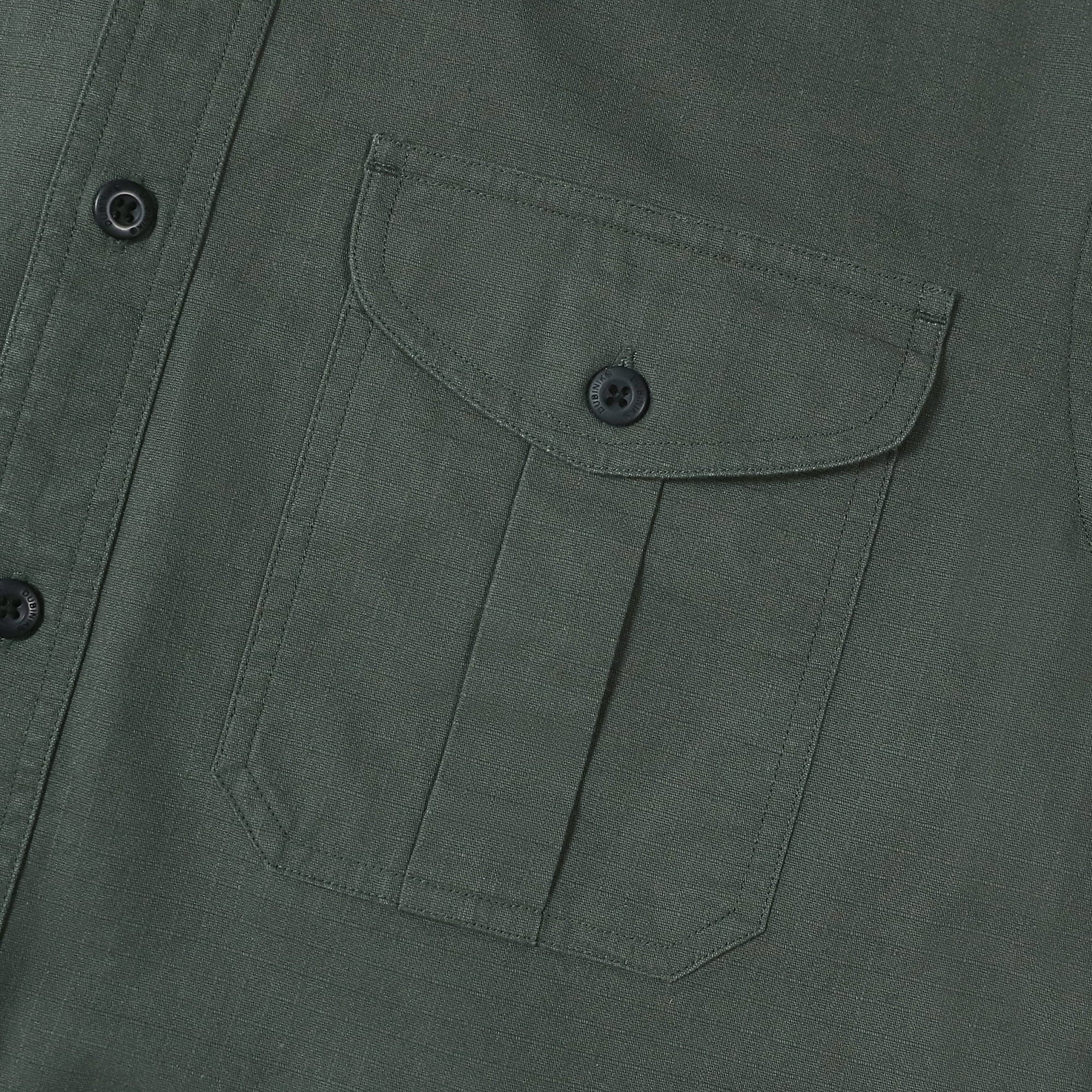 Dubinik® Mens Button Up Shirts Long Sleeve Casual Army Green Solid Shirts for Men Two Pocket Regular Fit Comfortable with Stretch Shirt#0056003
