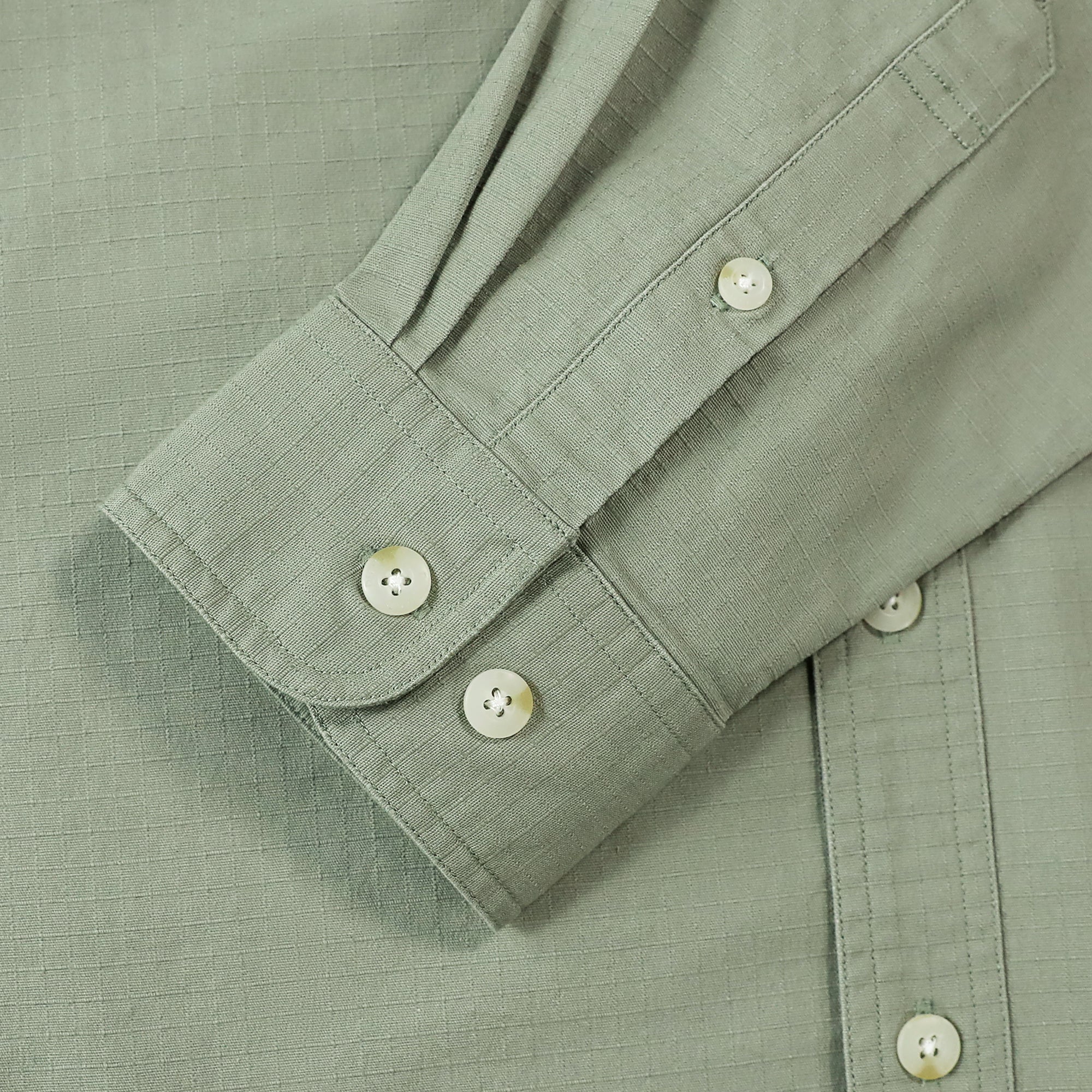 Dubinik® Mens Button Up Shirts Long Sleeve Casual Light Green Solid Shirts for Men Two Pocket Regular Fit Comfortable with Stretch Shirt#0056001