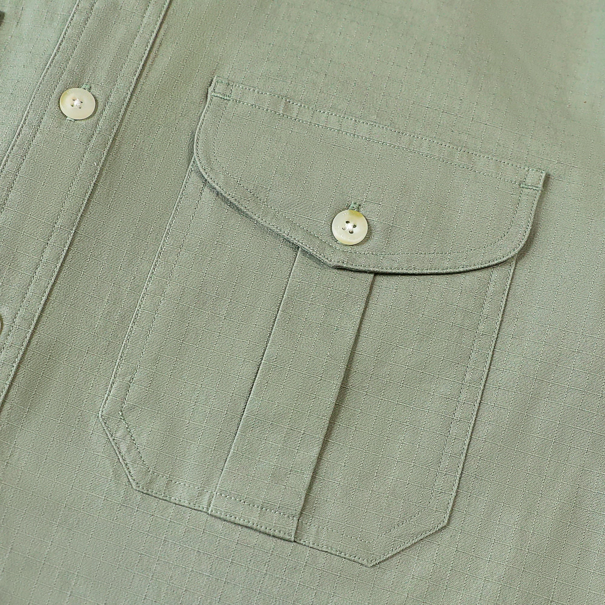Dubinik® Mens Button Up Shirts Long Sleeve Casual Light Green Solid Shirts for Men Two Pocket Regular Fit Comfortable with Stretch Shirt#0056001