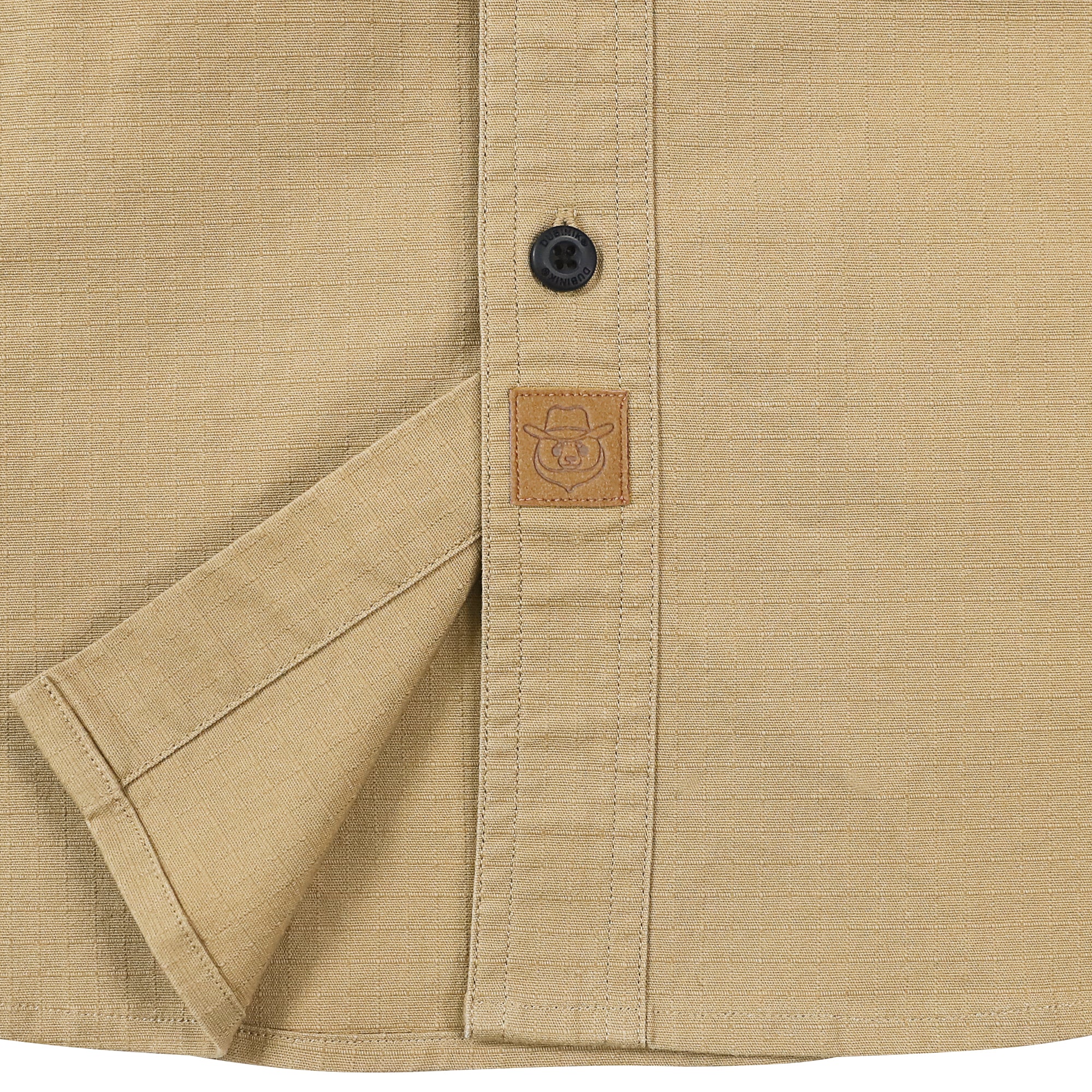 Dubinik® Mens Button Up Shirts Long Sleeve Casual Khaki Solid Shirts for Men Two Pocket Regular Fit Comfortable with Stretch Shirt#0056002