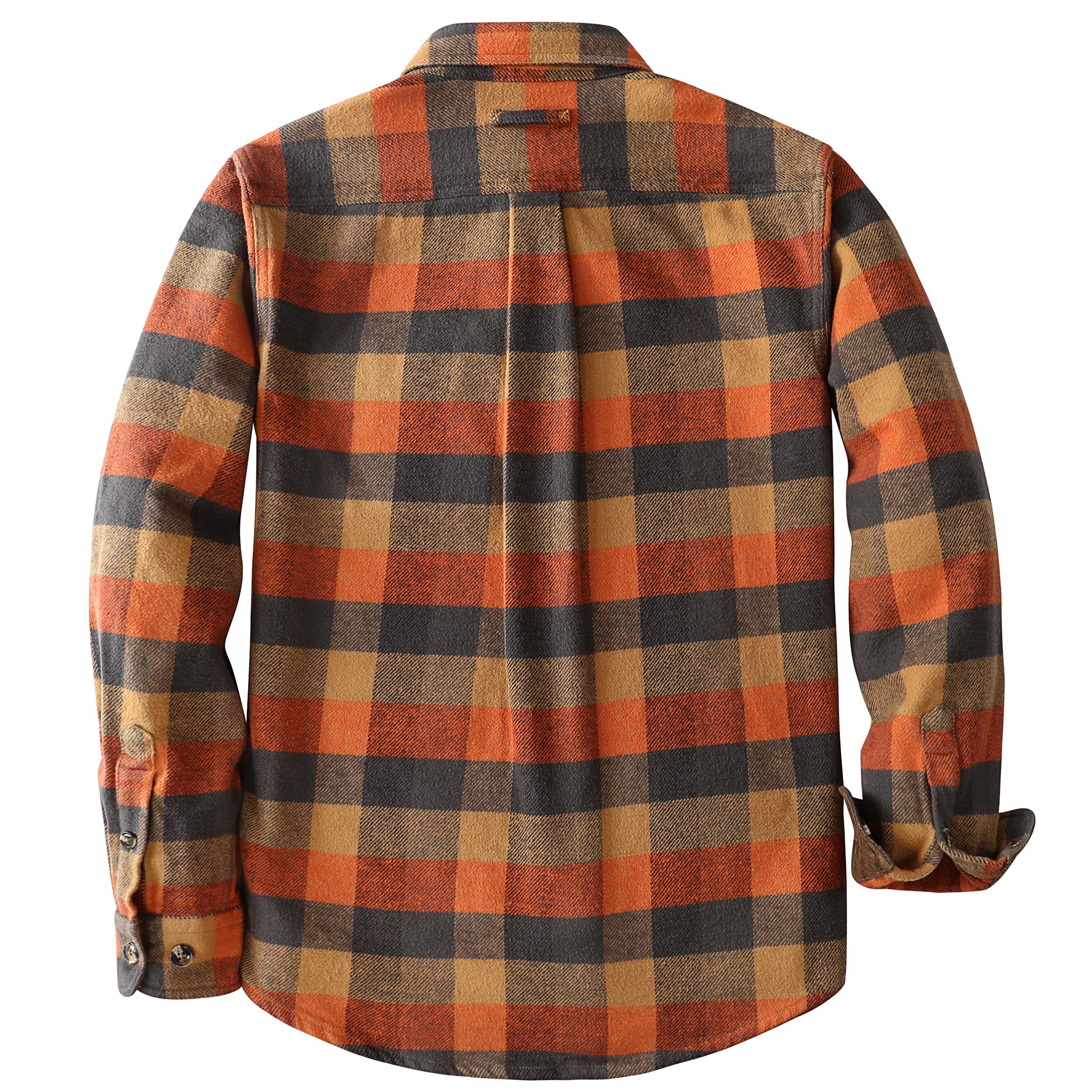 Dubinik® Mens Flannel Shirts Long Sleeve Casual Button Down Heavyweight Soft Pure Cotton Plaid Warm Suede Cuffs#0082011