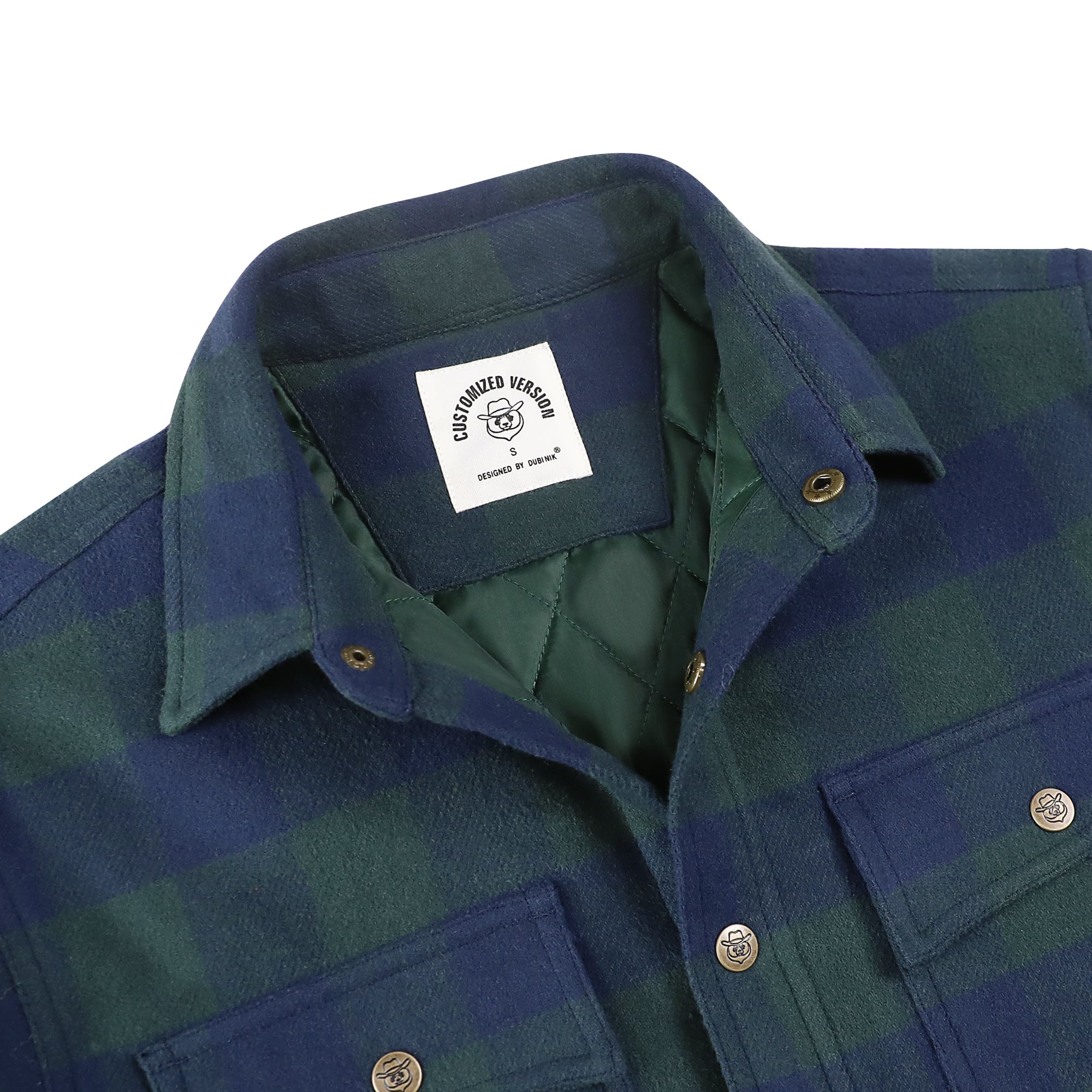 Dubinik® Men’s Overshirt Shacket – Cozy Warm-Lined Plaid Flannel, Lightweight Casual Button-Down Long Sleeve Jacket #0181016