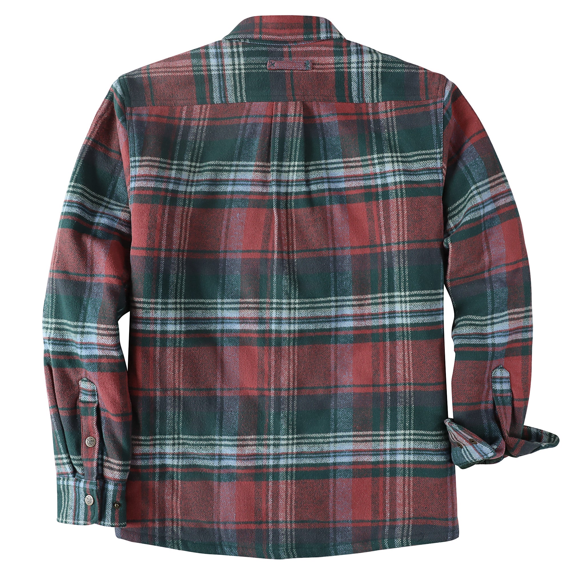 Dubinik® Mens Lightweight Jacket Cozy Warm Lined Flannel Shirts for Men Long Sleeve Snap Casual Plaid 2 Chest Pockets#0181014