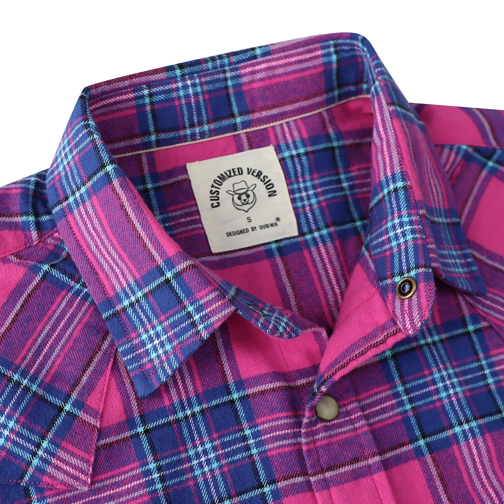 Dubinik® Flannel Shirt for Men Long Sleeve Casual Cozy Snap Button Western Plaid Shirts Soft Pure Cotton#37017
