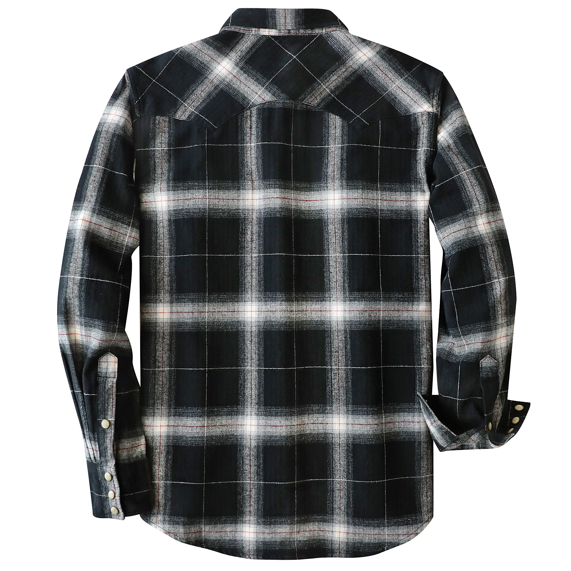 Dubinik® Flannel Shirt for Men Long Sleeve Casual Cozy Snap Button Sawtooth Pocket Western Plaid Shirts Soft Pure Cotton#37021