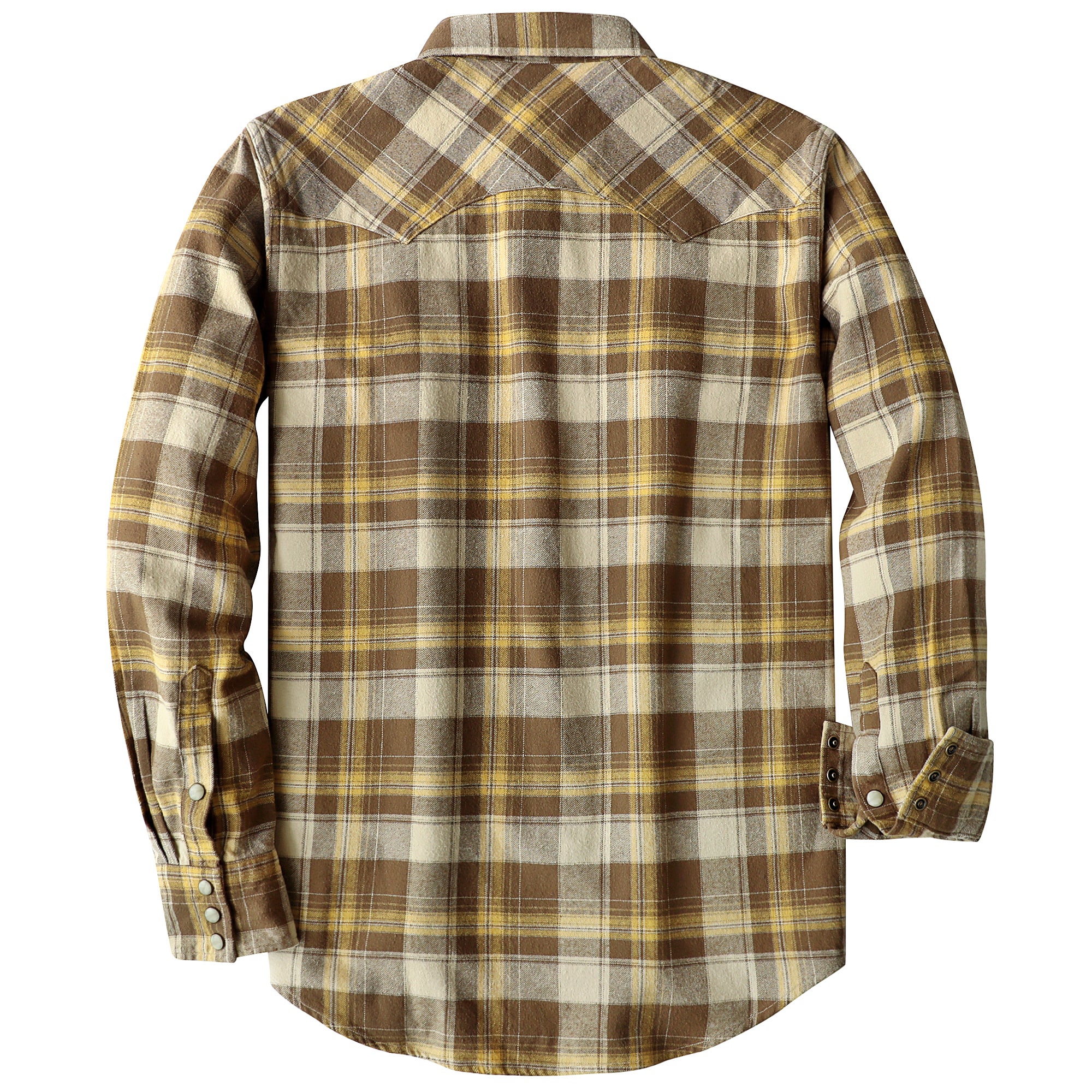 Dubinik® Flannel Shirt for Men Long Sleeve Casual Cozy Snap Button Western Plaid Shirts Soft Pure Cotton#37003