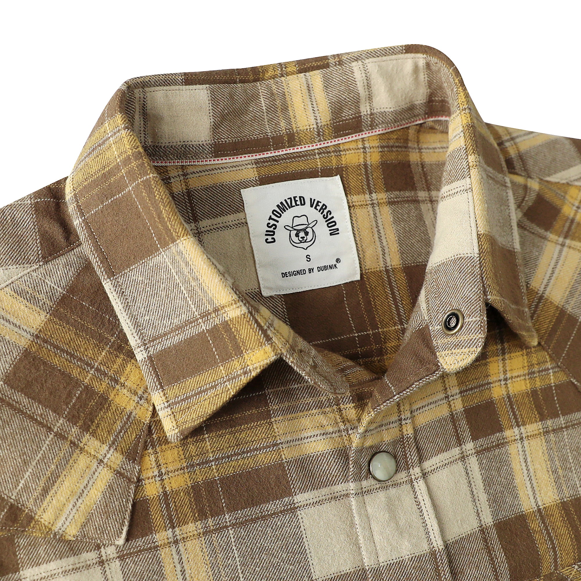 Dubinik® Flannel Shirt for Men Long Sleeve Casual Cozy Snap Button Western Plaid Shirts Soft Pure Cotton#37003