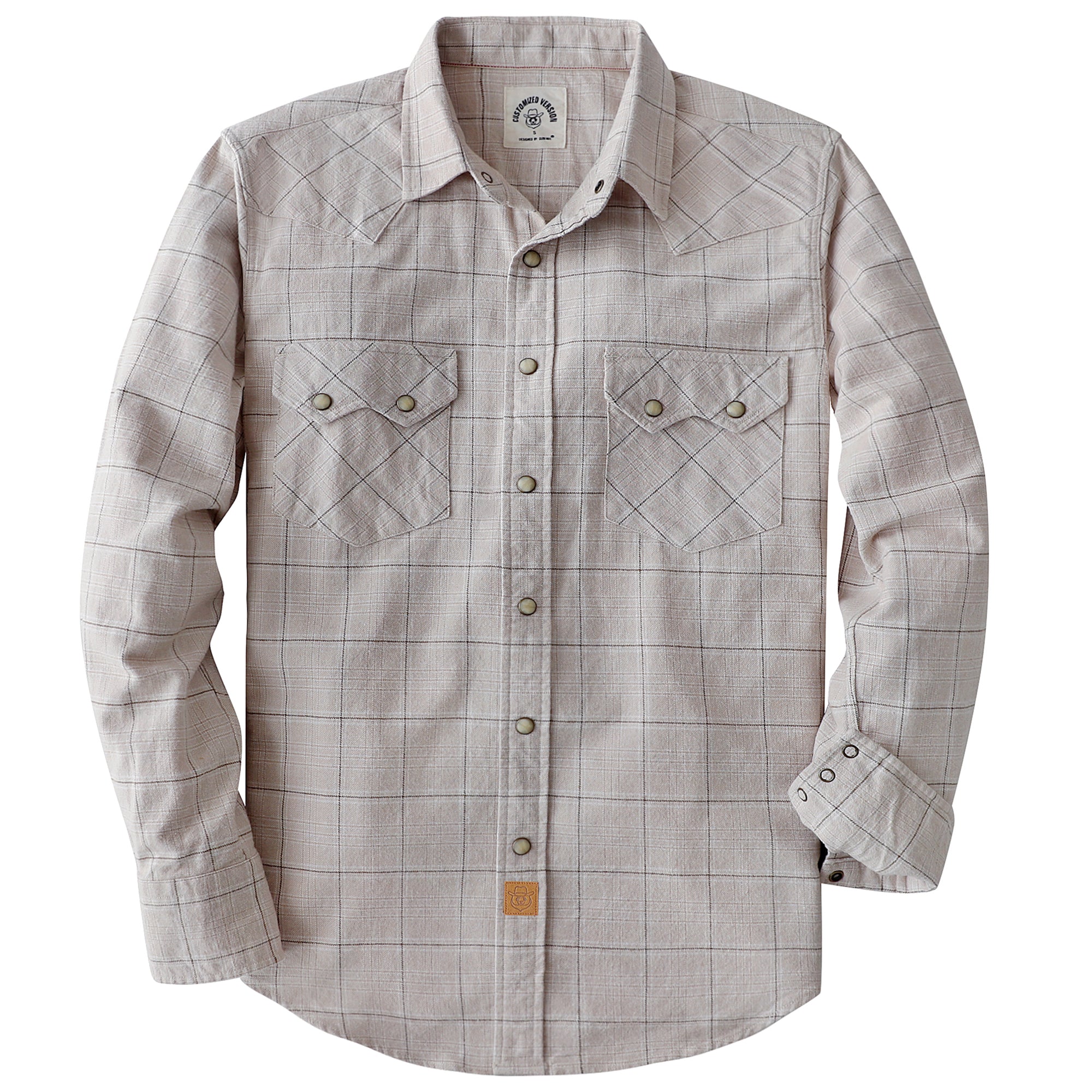 Dubinik® Flannel Shirt for Men Long Sleeve Casual Cozy Snap Button Western Plaid Shirts Soft Pure Cotton#37015