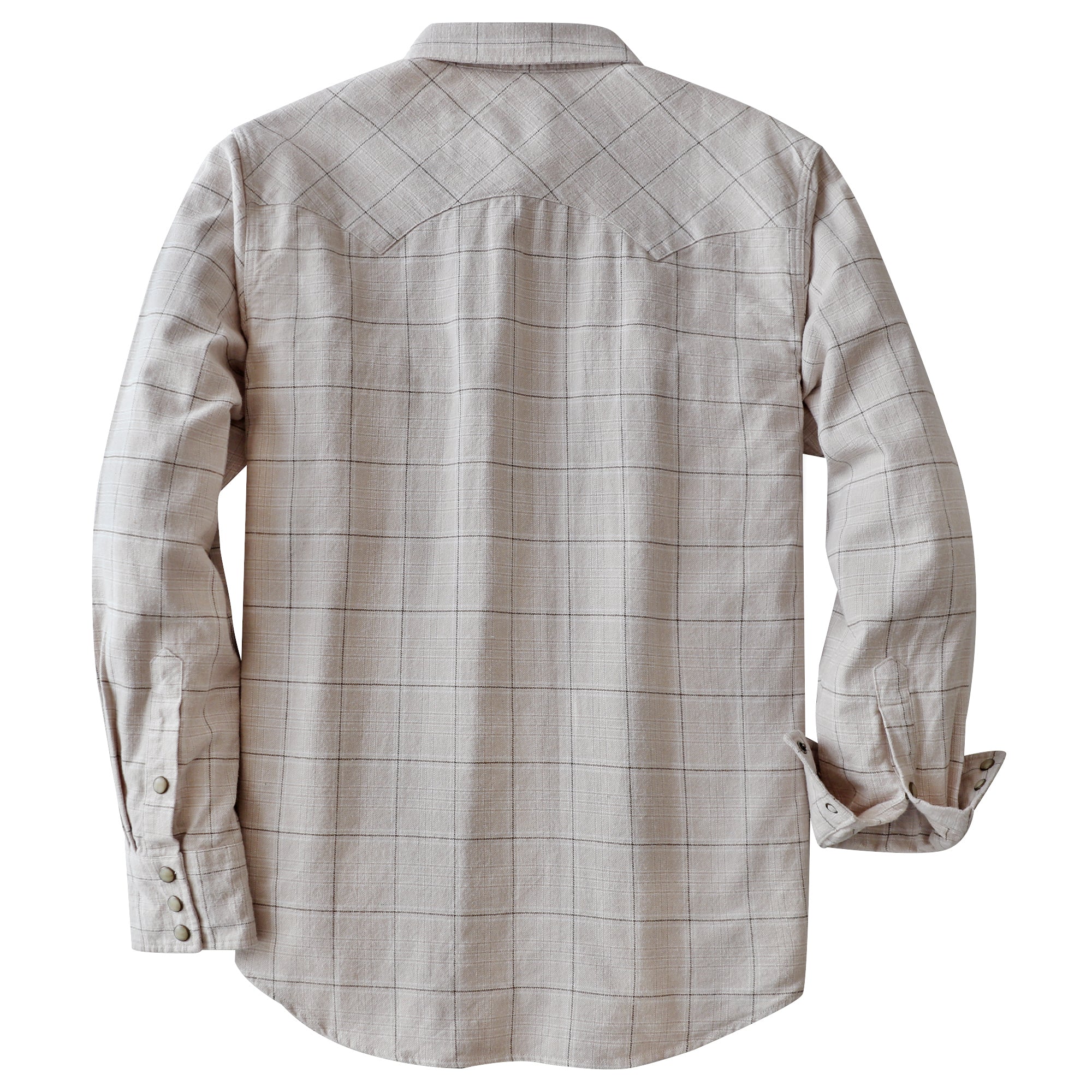 Dubinik® Flannel Shirt for Men Long Sleeve Casual Cozy Snap Button Western Plaid Shirts Soft Pure Cotton#37015