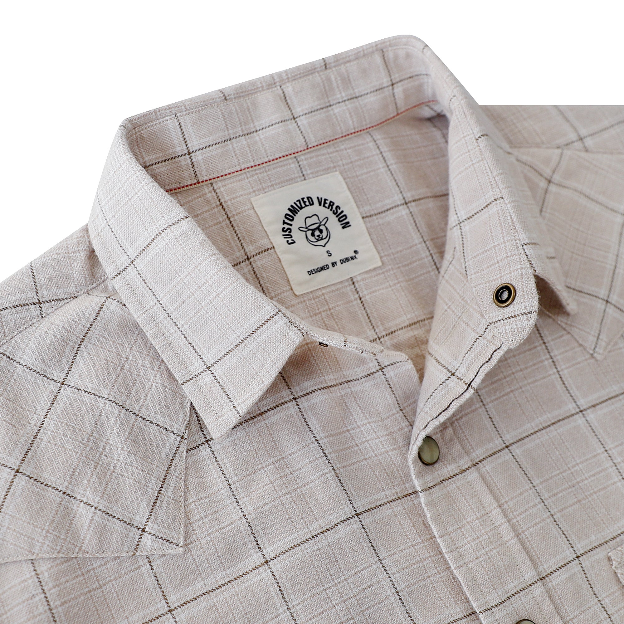 Dubinik® Flannel Shirt for Men Long Sleeve Casual Cozy Snap Button Western Plaid Shirts Soft Pure Cotton#37015
