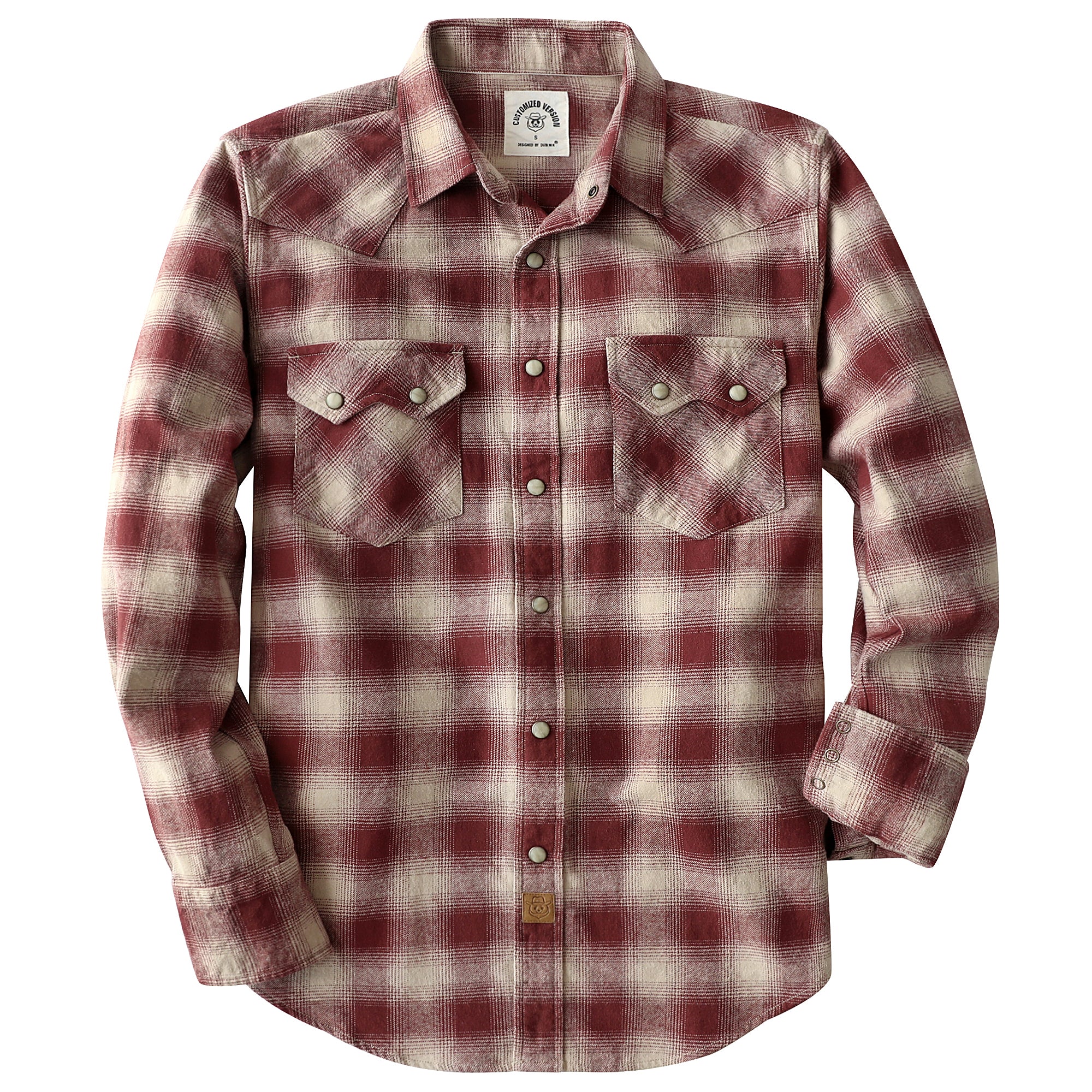 Dubinik® Flannel Shirt for Men Long Sleeve Casual Cozy Snap Button Western Plaid Shirts Soft Pure Cotton#37005