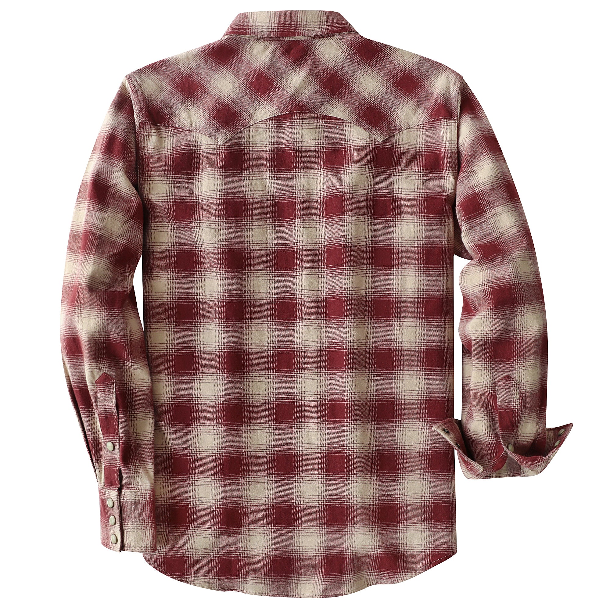 Dubinik® Flannel Shirt for Men Long Sleeve Casual Cozy Snap Button Western Plaid Shirts Soft Pure Cotton#37005