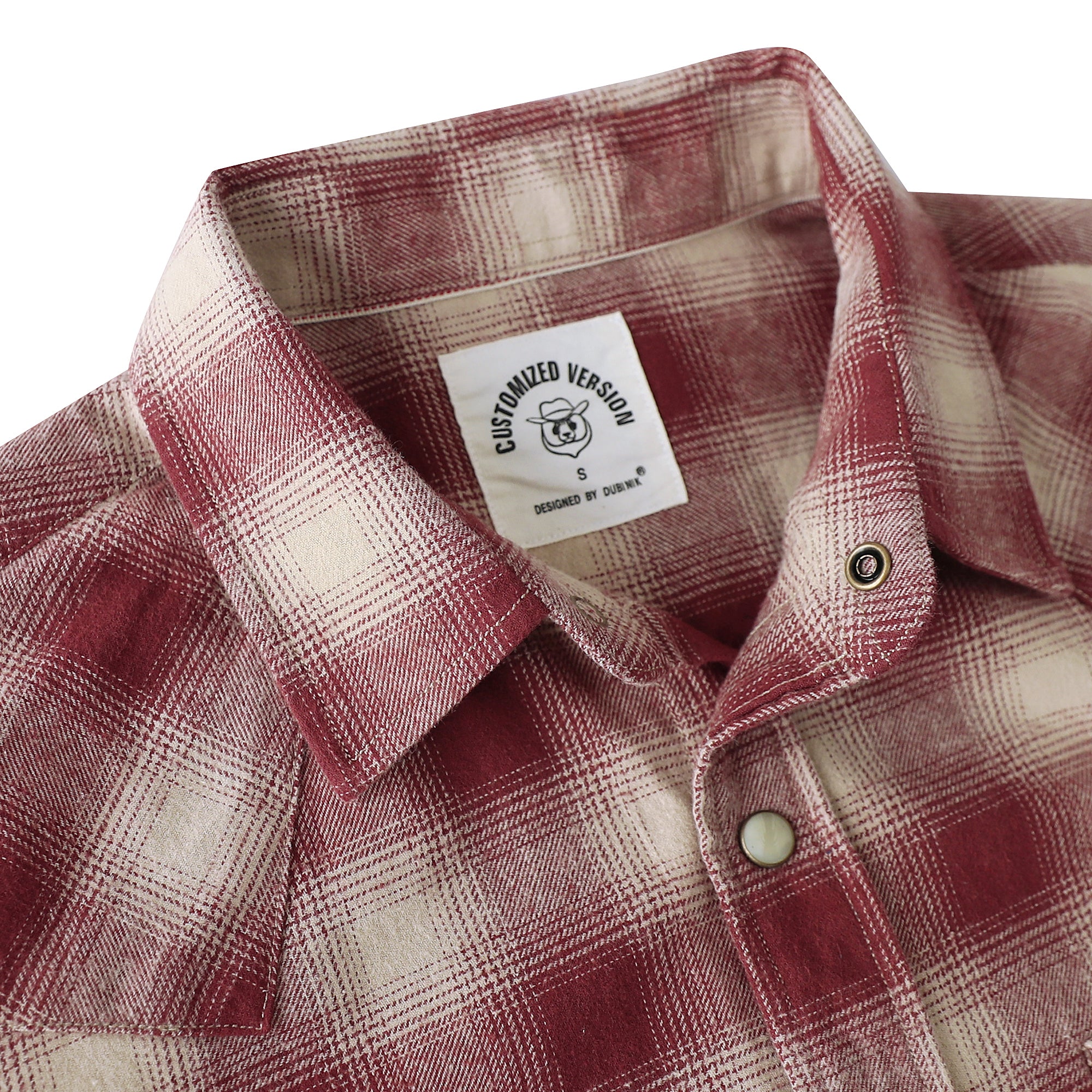 Dubinik® Flannel Shirt for Men Long Sleeve Casual Cozy Snap Button Western Plaid Shirts Soft Pure Cotton#37005
