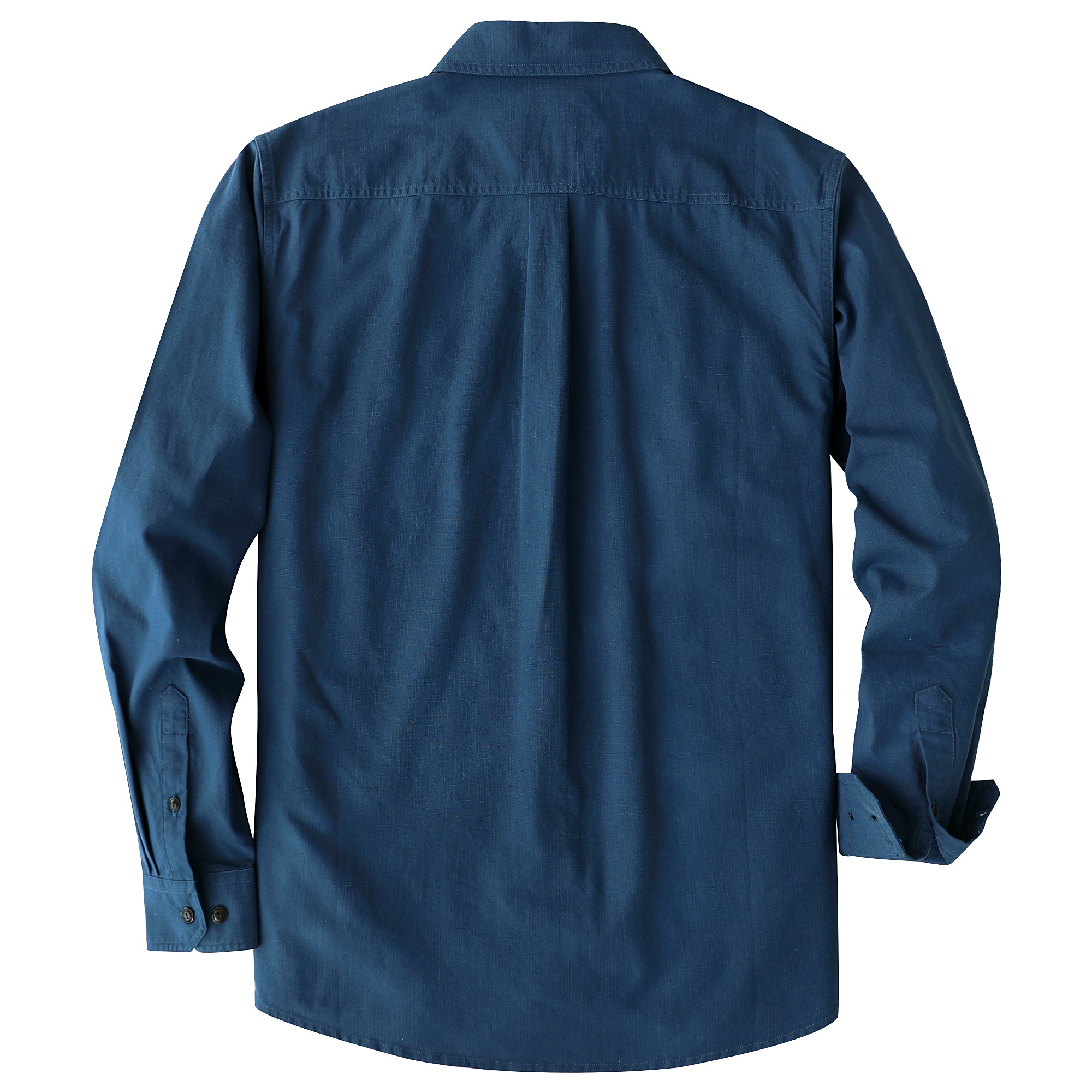 Dubinik® Light Blue Chambray Long Sleeve Button-Front Closure Pocket Cotton Workshirt#58015