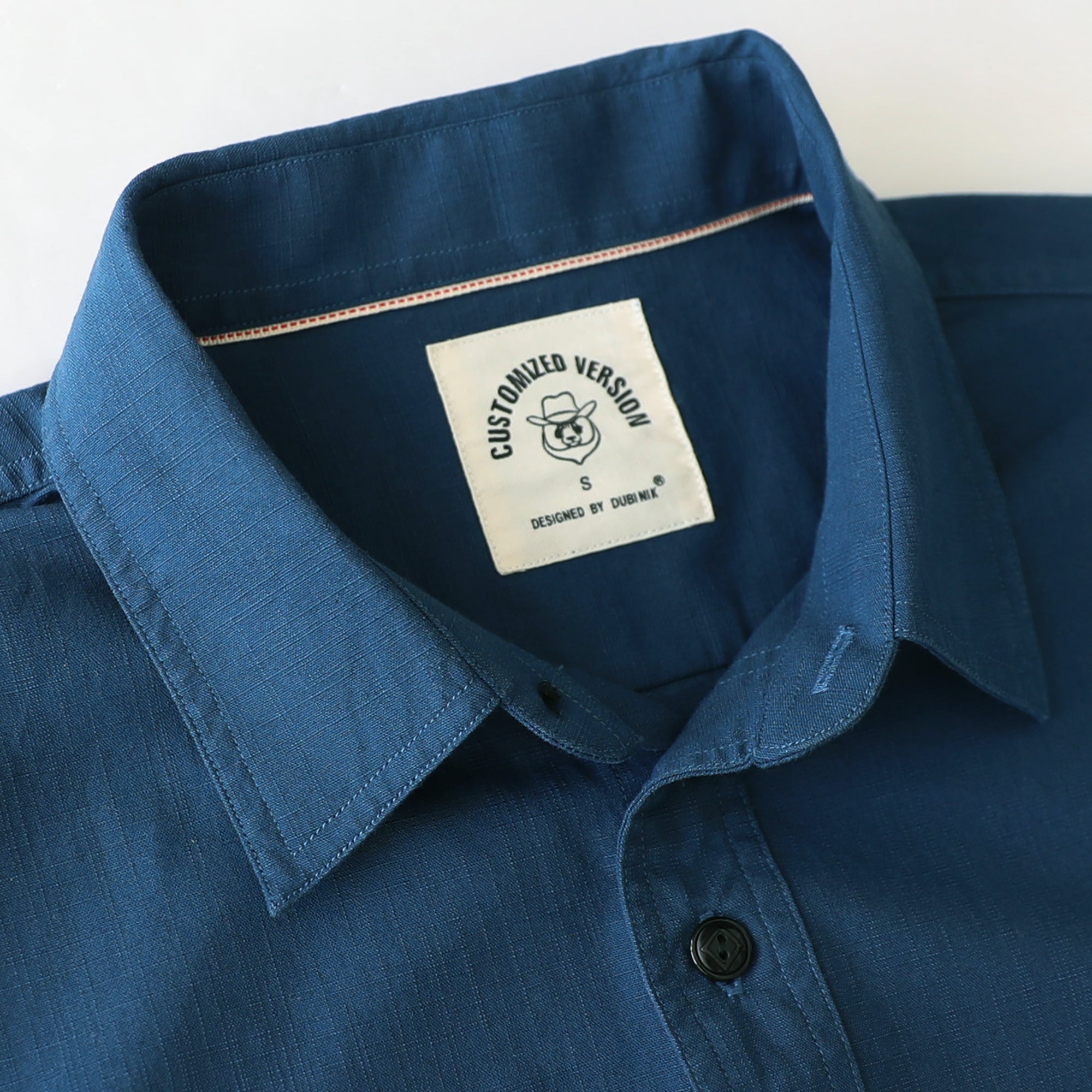 Dubinik® Light Blue Chambray Long Sleeve Button-Front Closure Pocket Cotton Workshirt#58015
