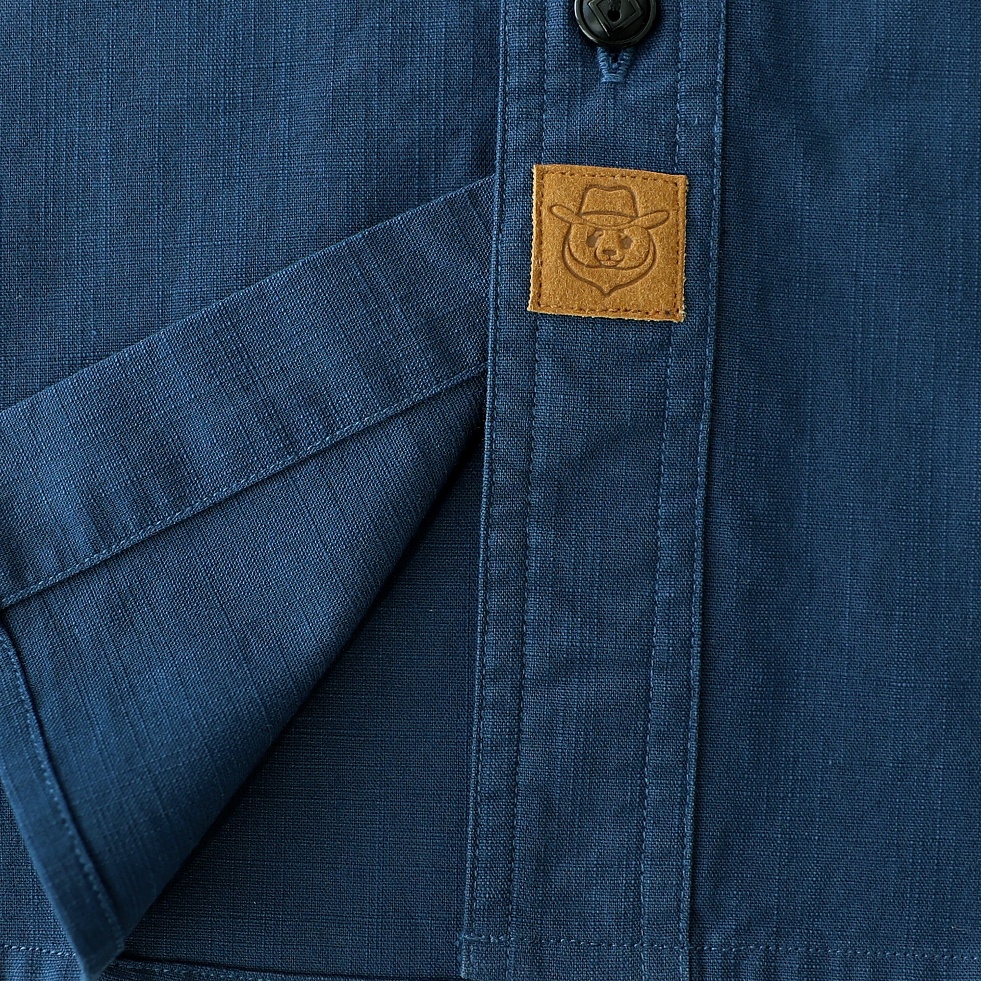 Dubinik® Light Blue Chambray Long Sleeve Button-Front Closure Pocket Cotton Workshirt#58015