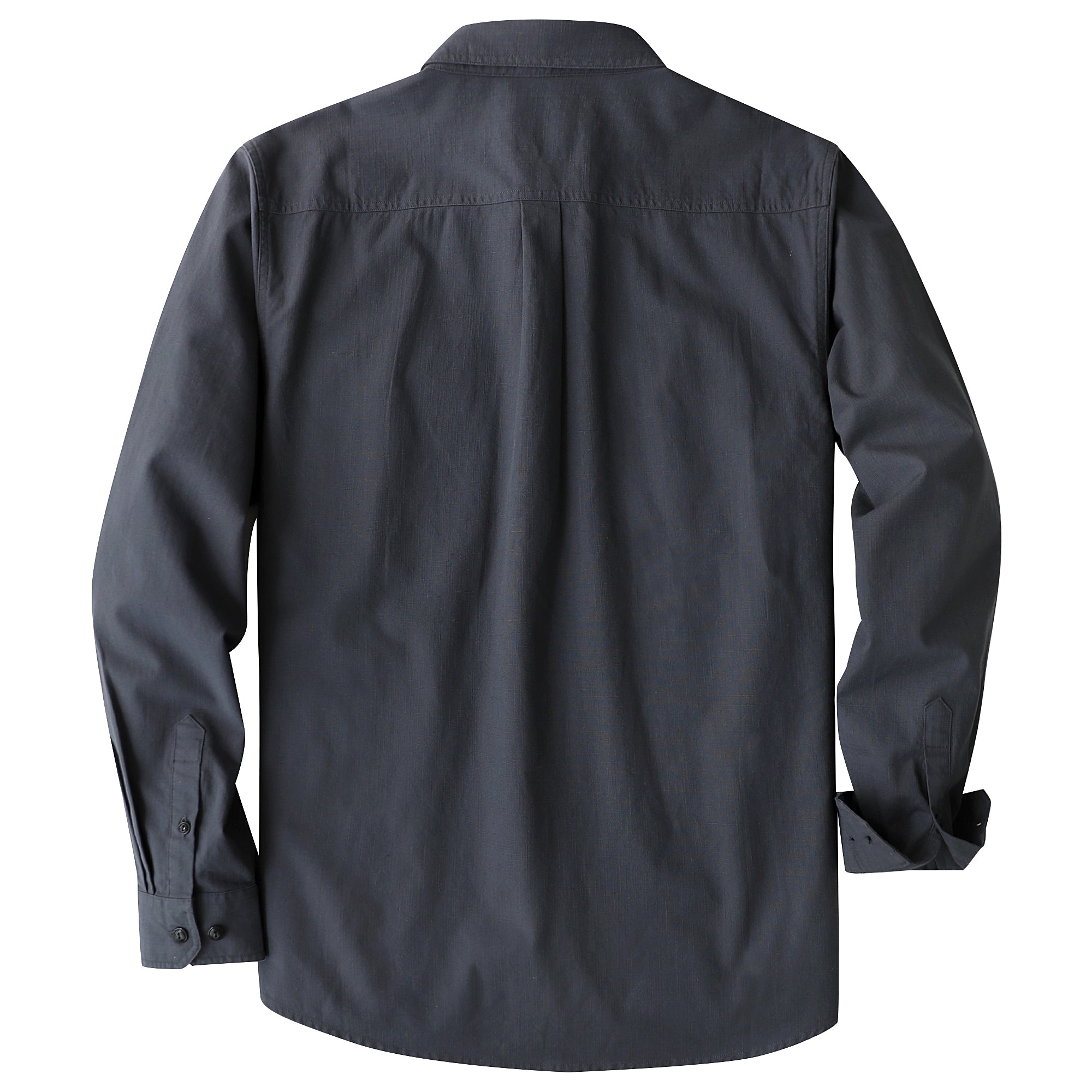 Dubinik® Light Blue Chambray Long Sleeve Button-Front Closure Pocket Cotton Workshirt#58016