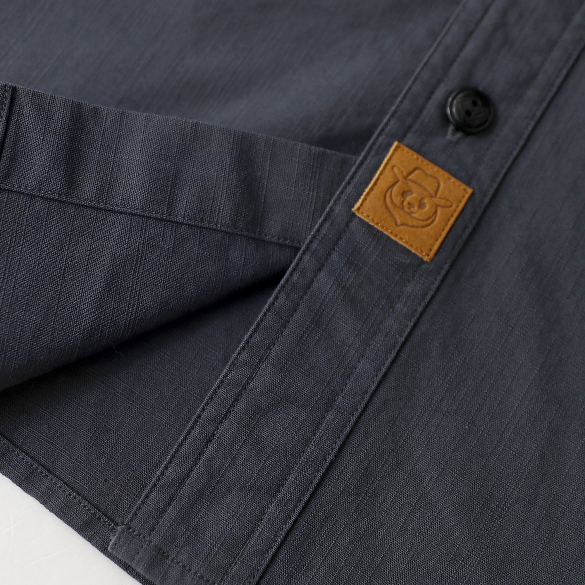 Dubinik® Light Blue Chambray Long Sleeve Button-Front Closure Pocket Cotton Workshirt#58016