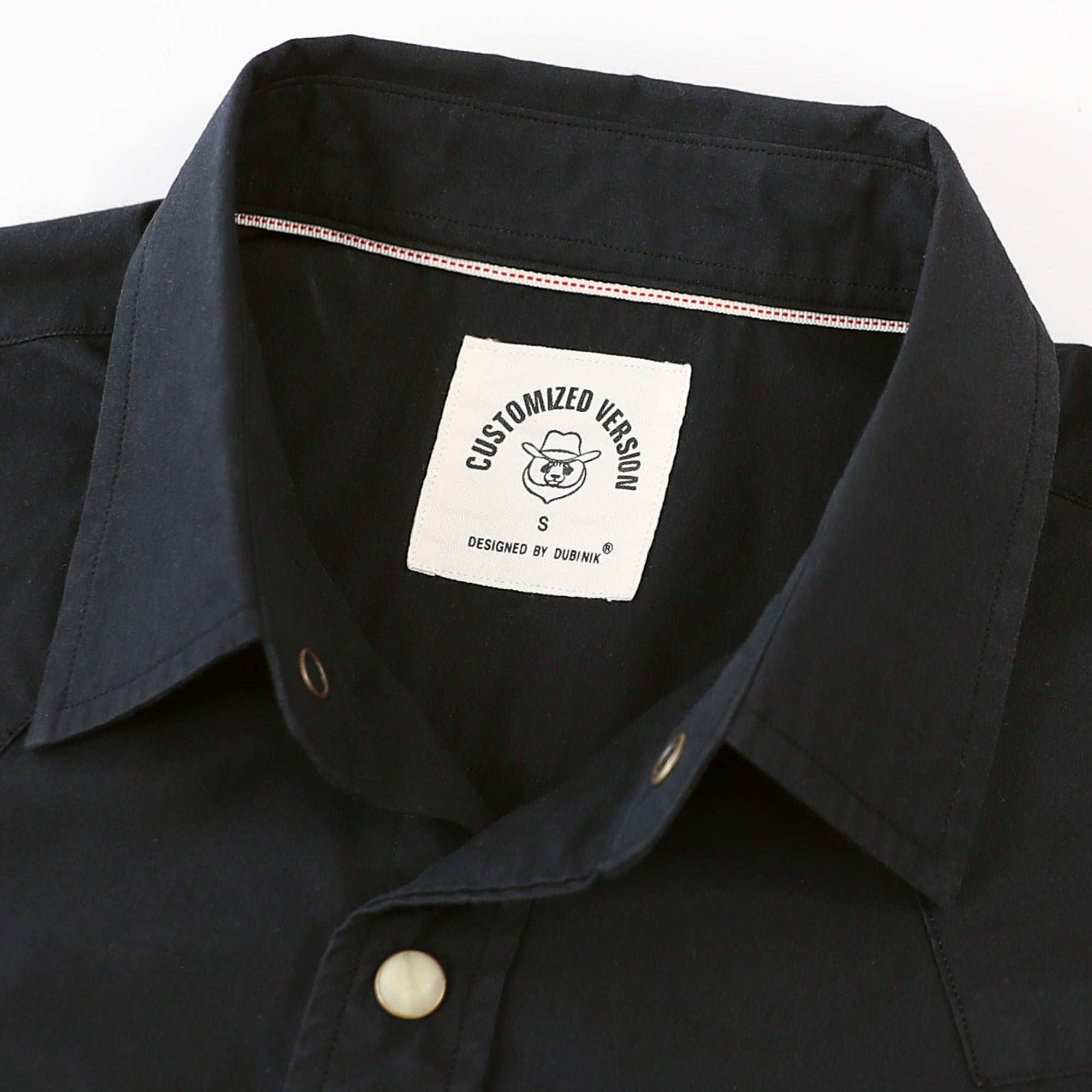Dubinik® Pearl Snap Solid Black Shirts For Men Long Sleeve Lightweight Casual Western Plaid Cowboy Cotton Vintage Work Shirt#48028
