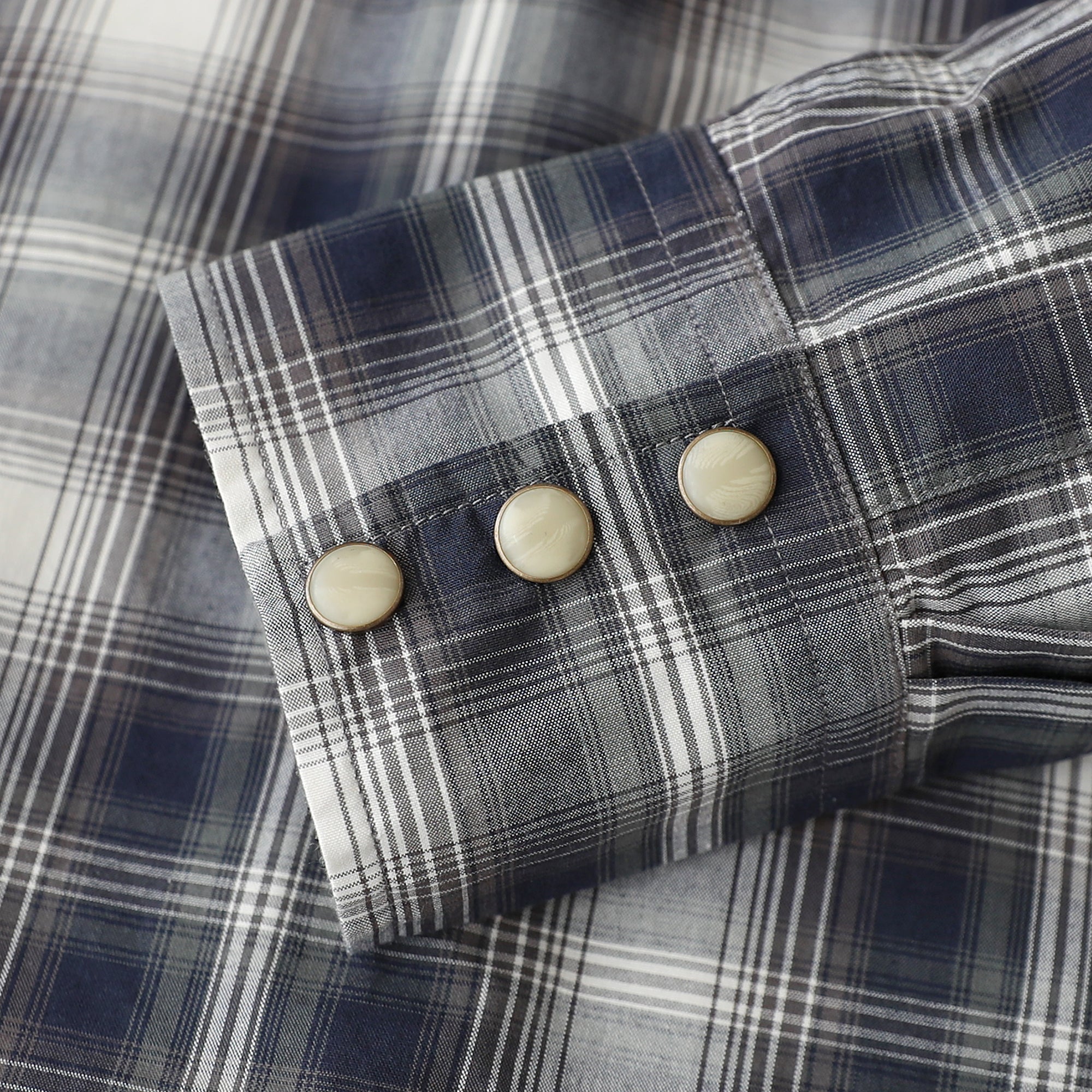 Dubinik® Pearl Snap Shirts For Men Long Sleeve Lightweight Casual Western Plaid Cowboy Cotton Vintage Work Shirt#48019