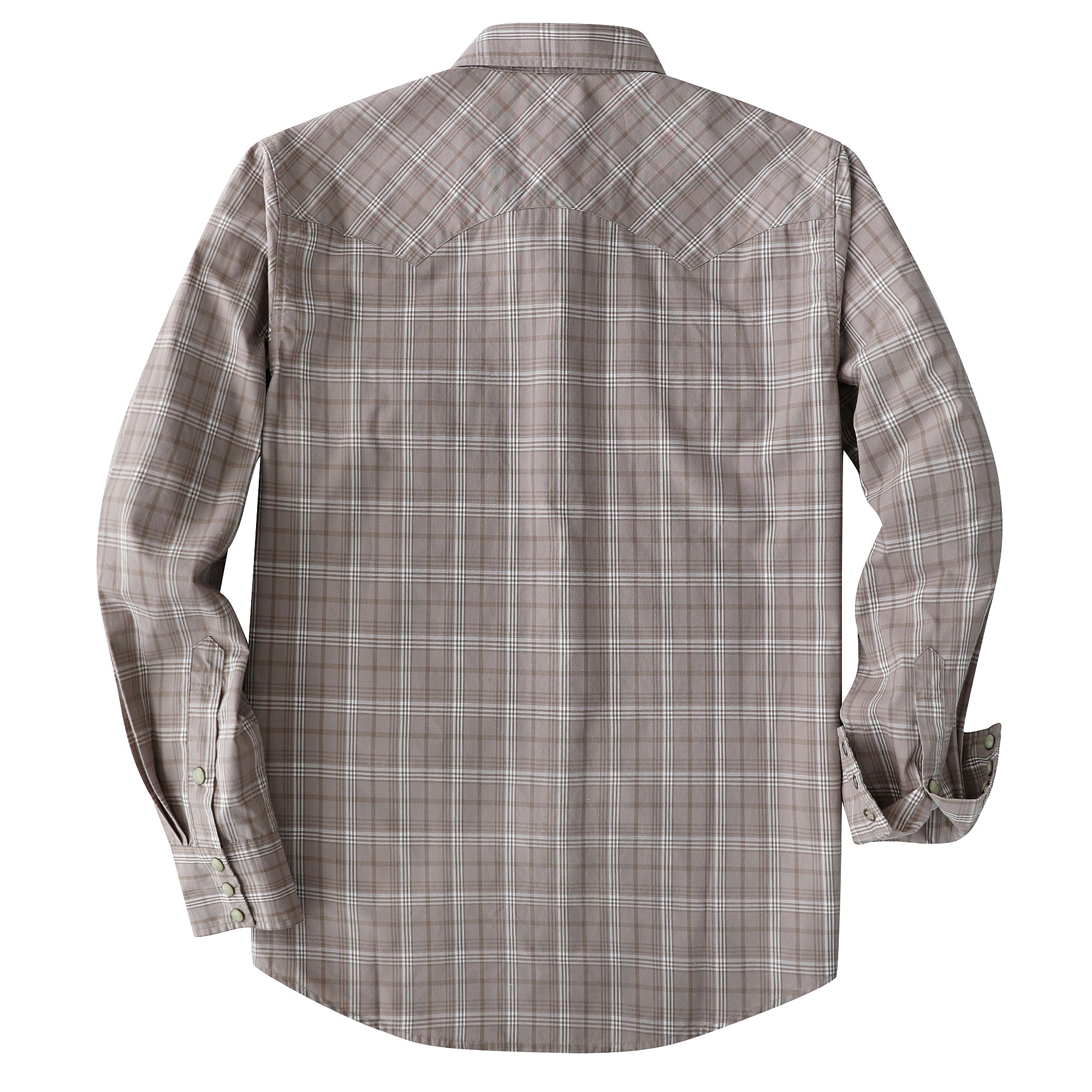 Dubinik® Pearl Snap Shirts For Men Long Sleeve Lightweight Casual Western Plaid Cowboy Cotton Vintage Work Shirt#48016