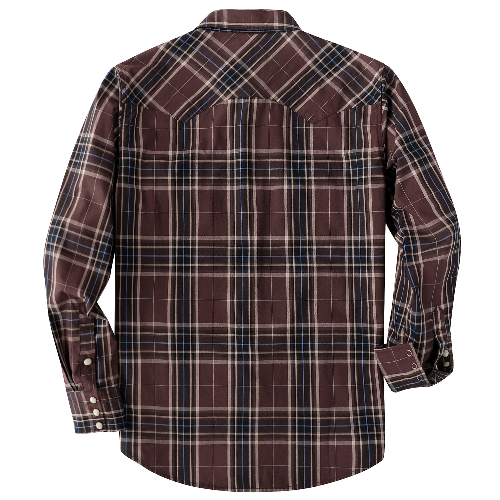 Dubinik® Pearl Snap Shirts For Men Long Sleeve Lightweight Casual Western Plaid Cowboy Cotton Vintage Work Shirt#48012