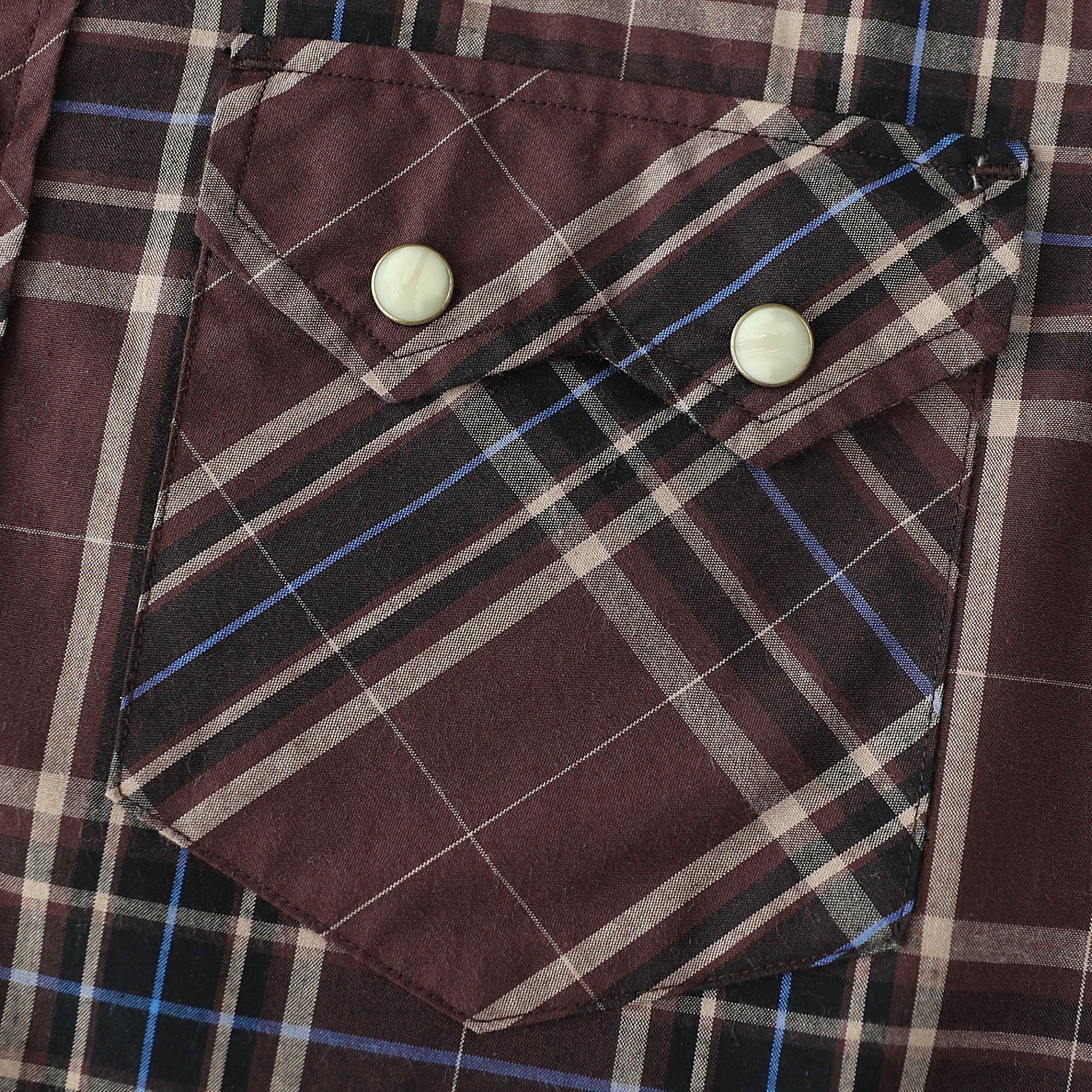 Dubinik® Pearl Snap Shirts For Men Long Sleeve Lightweight Casual Western Plaid Cowboy Cotton Vintage Work Shirt#48012