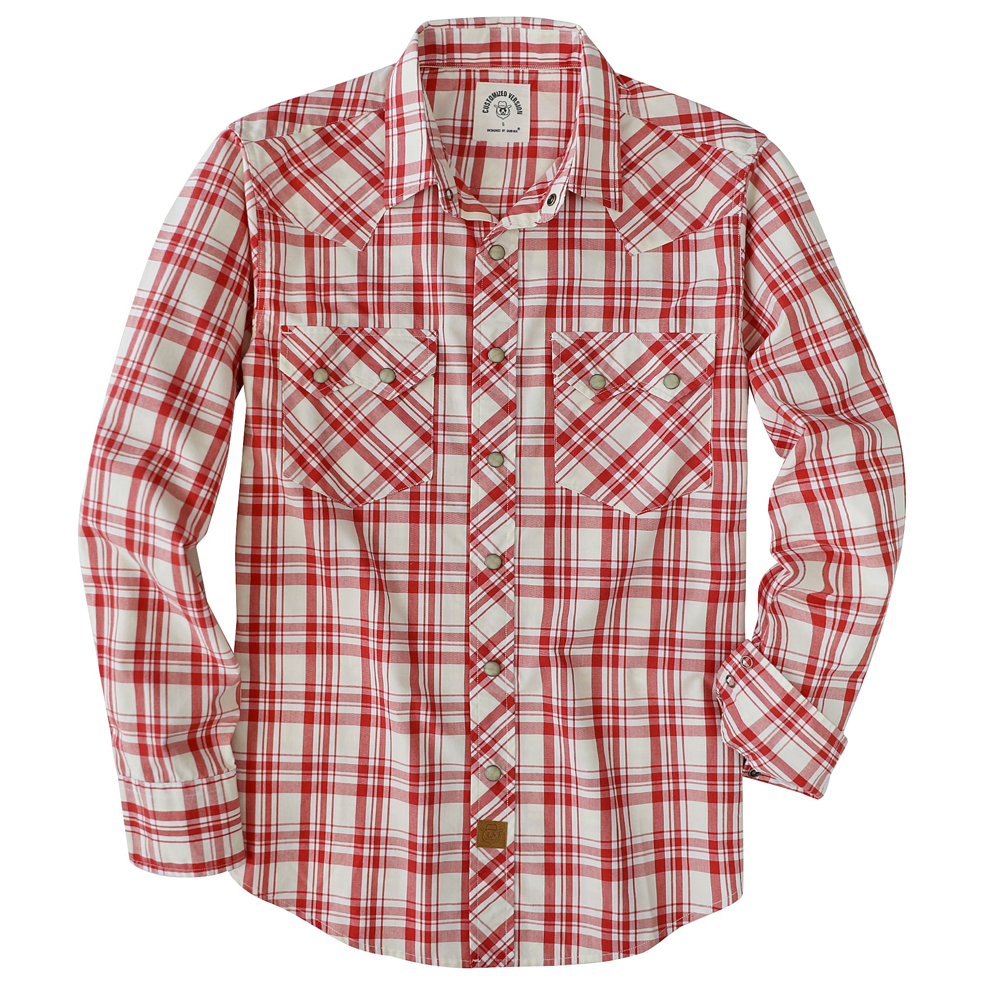 Dubinik® Pearl Snap Shirts For Men Long Sleeve Lightweight Casual Western Plaid Cowboy Cotton Vintage Work Shirt#48005