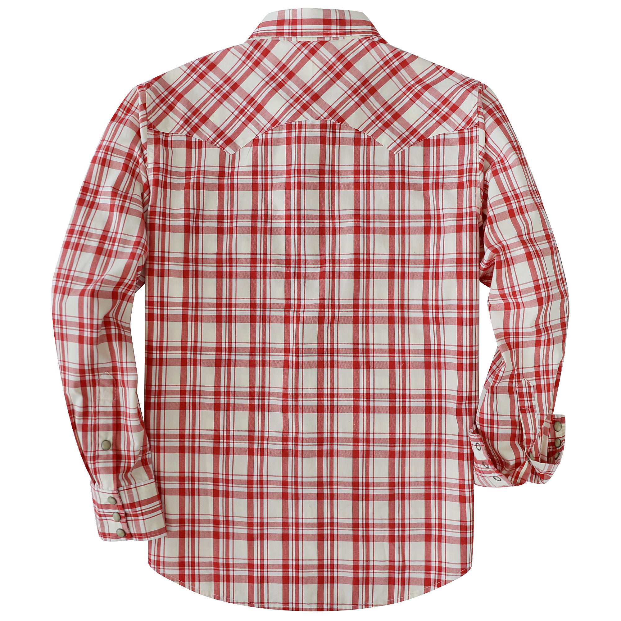 Dubinik® Pearl Snap Shirts For Men Long Sleeve Lightweight Casual Western Plaid Cowboy Cotton Vintage Work Shirt#48005