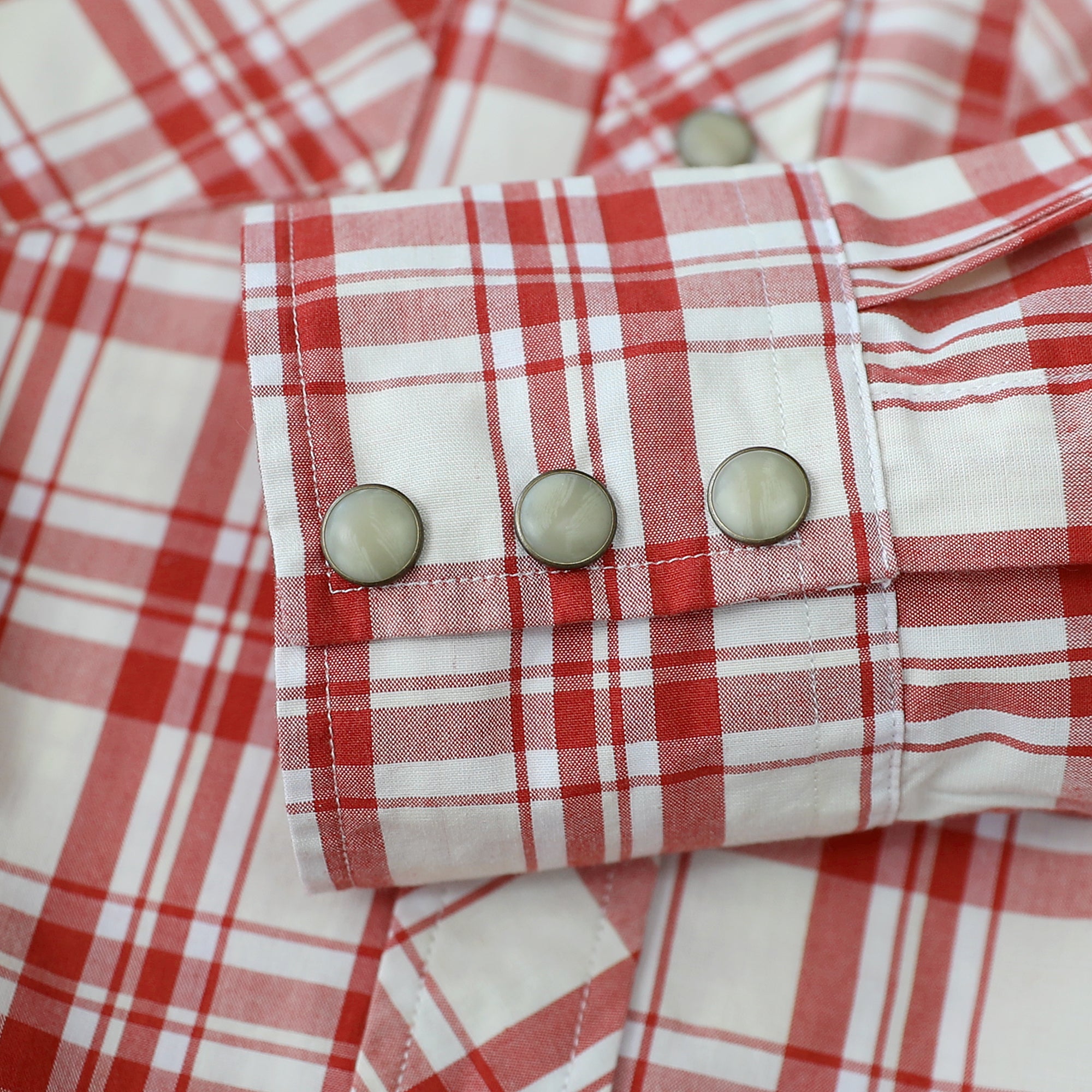 Dubinik® Pearl Snap Shirts For Men Long Sleeve Lightweight Casual Western Plaid Cowboy Cotton Vintage Work Shirt#48005