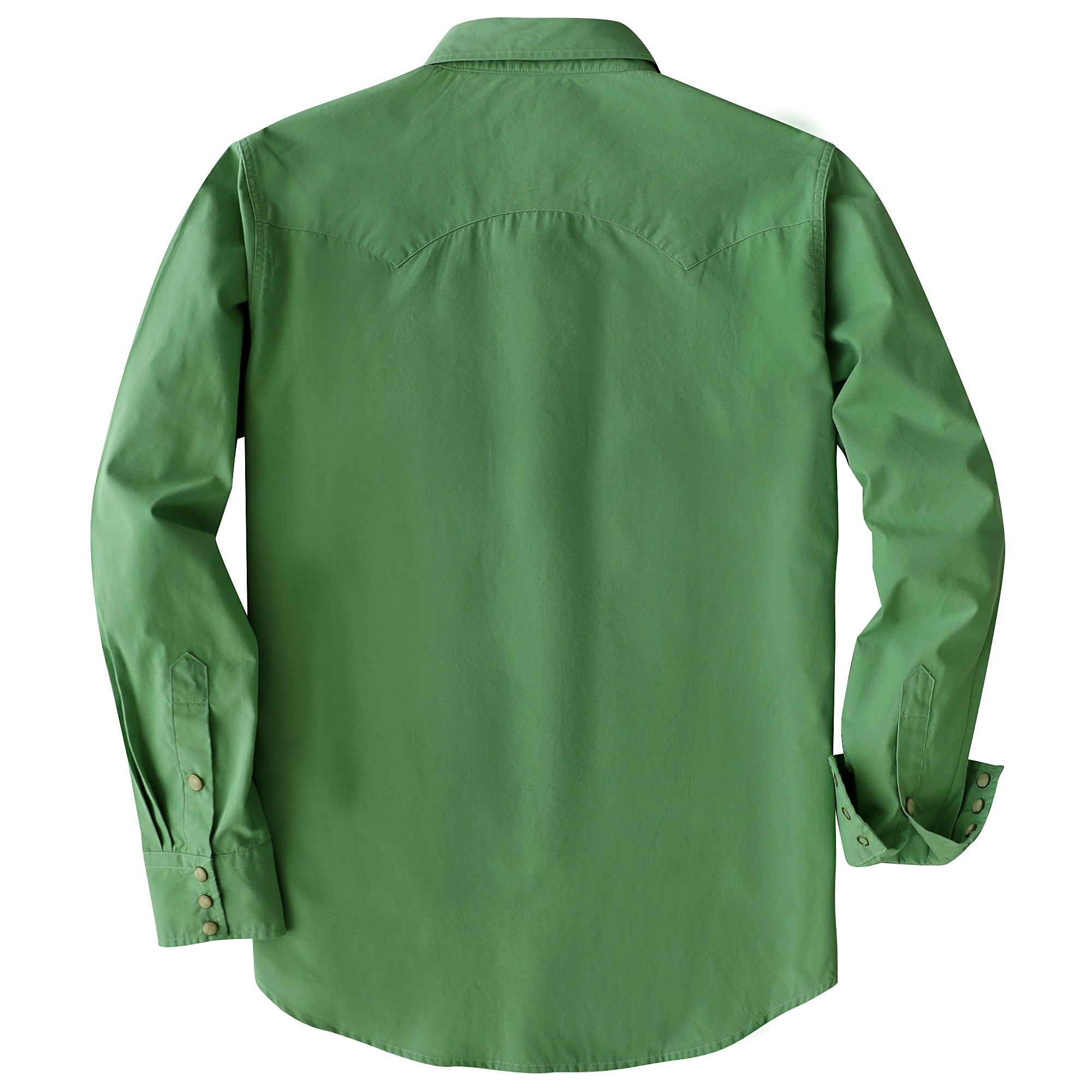 Dubinik® Pearl Snap Solid Light Green Shirts For Men Long Sleeve Lightweight Casual Western Plaid Cowboy Cotton Vintage Work Shirt#48031