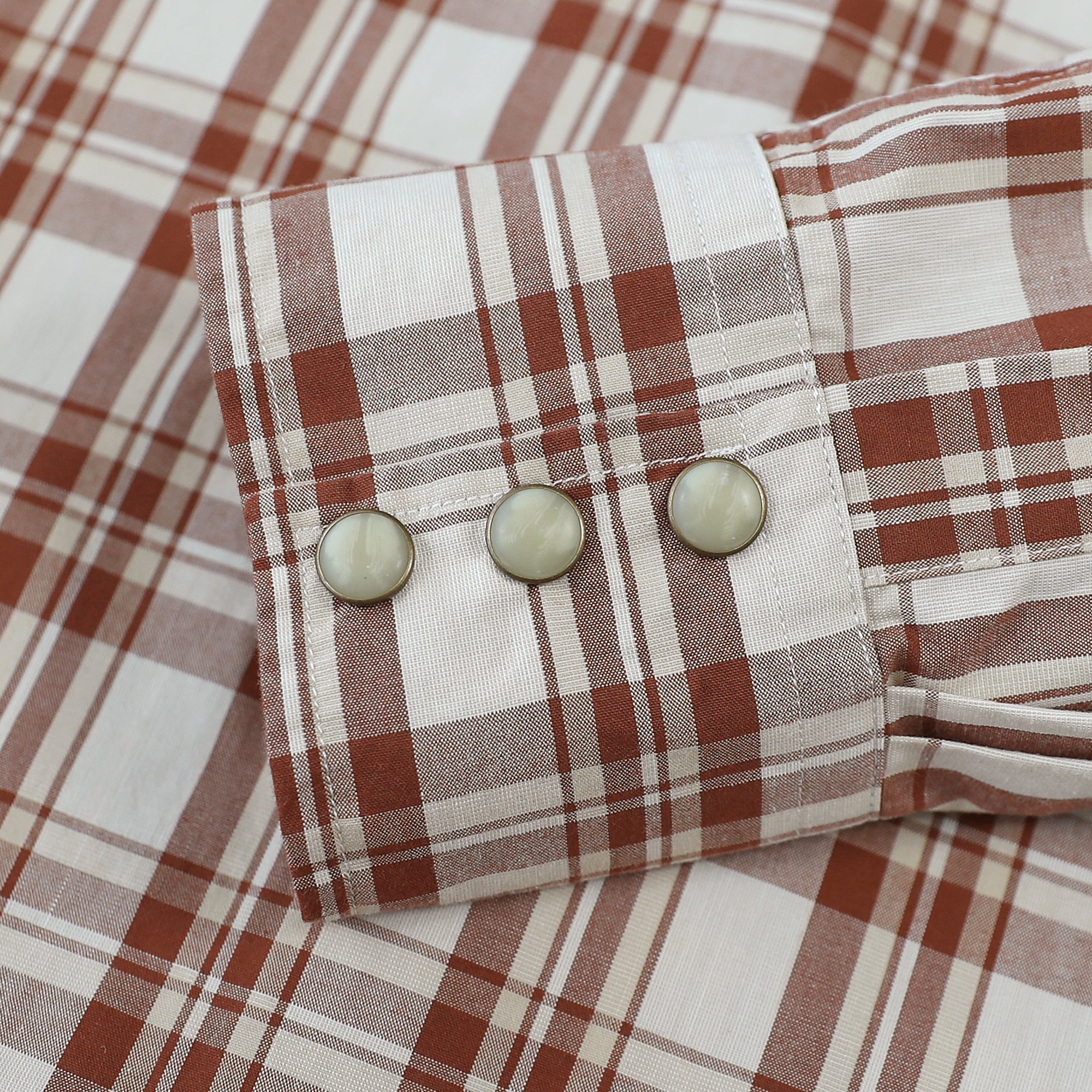 Dubinik® Pearl Snap Shirts For Men Long Sleeve Lightweight Casual Western Plaid Cowboy Cotton Vintage Work Shirt#48013