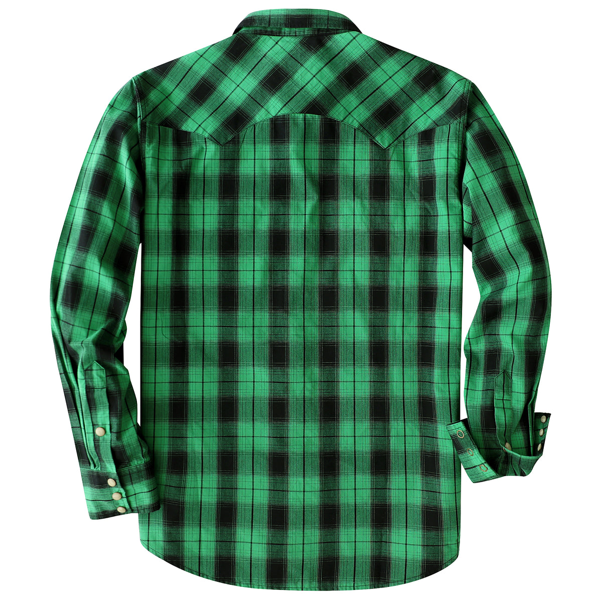 Dubinik® 4.1oz Pearl Snap Green Shirts For Men Long Sleeve Lightweight
