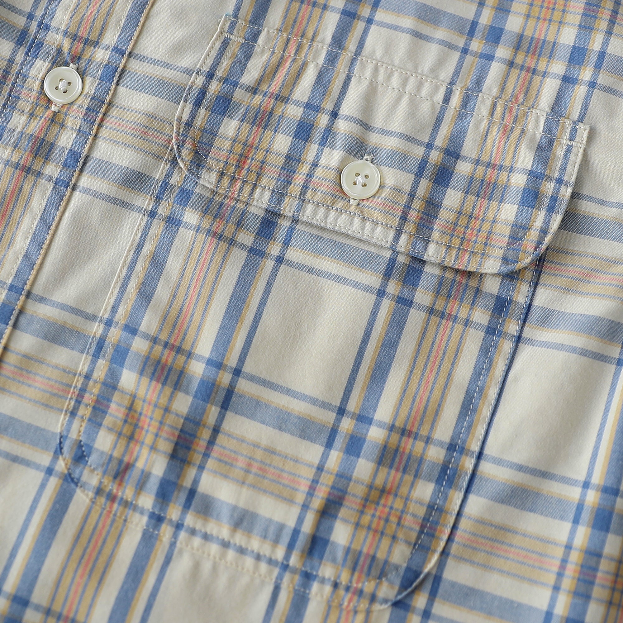 Dubinik® Mens Long Sleeve Button Down Shirts Casual Plaid Shirt with Practical Double Pockets Comfortable and Soft#0050023