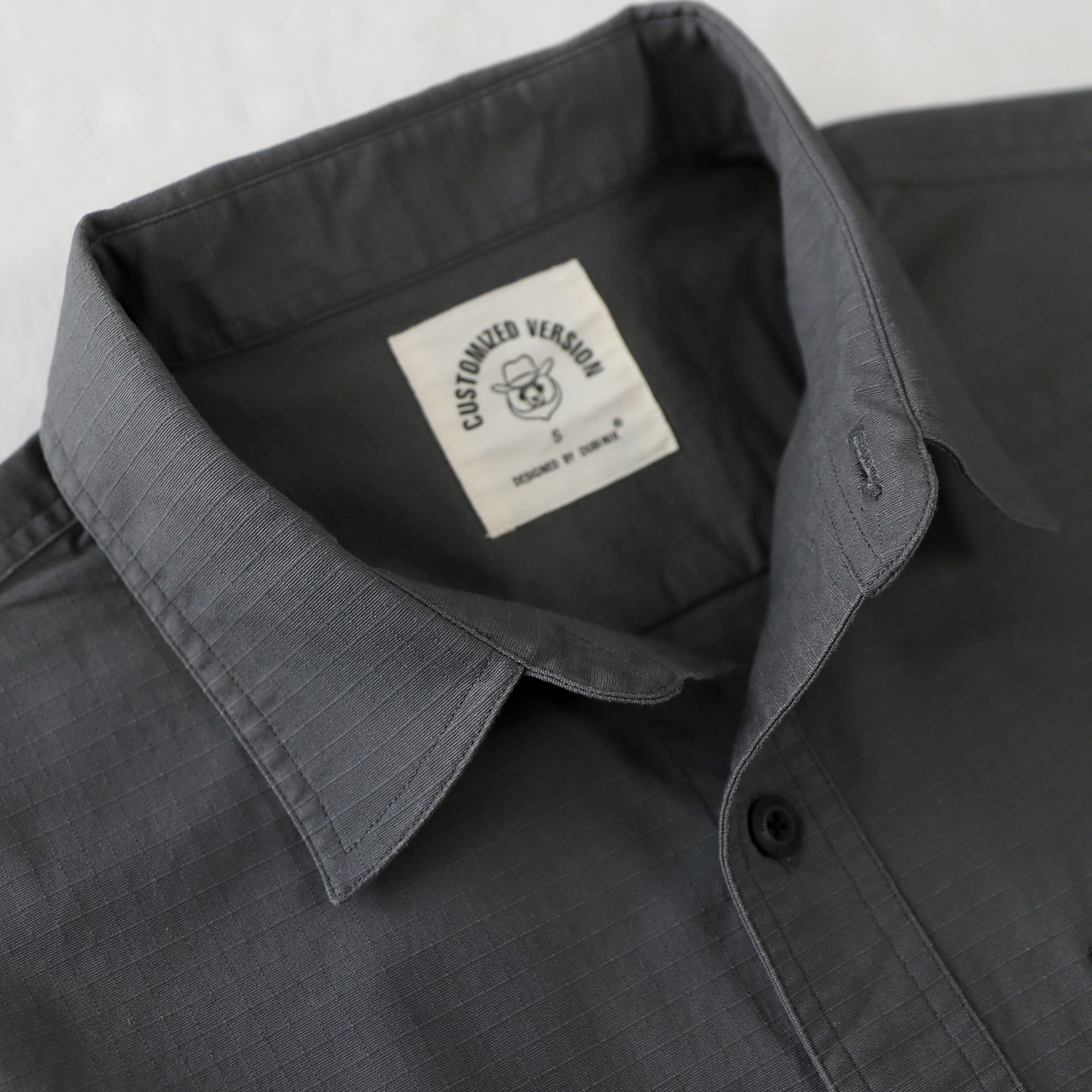 Dubinik® Mens Short Sleeve Shirts Two Pocket Vintage Mens Work Shirt C