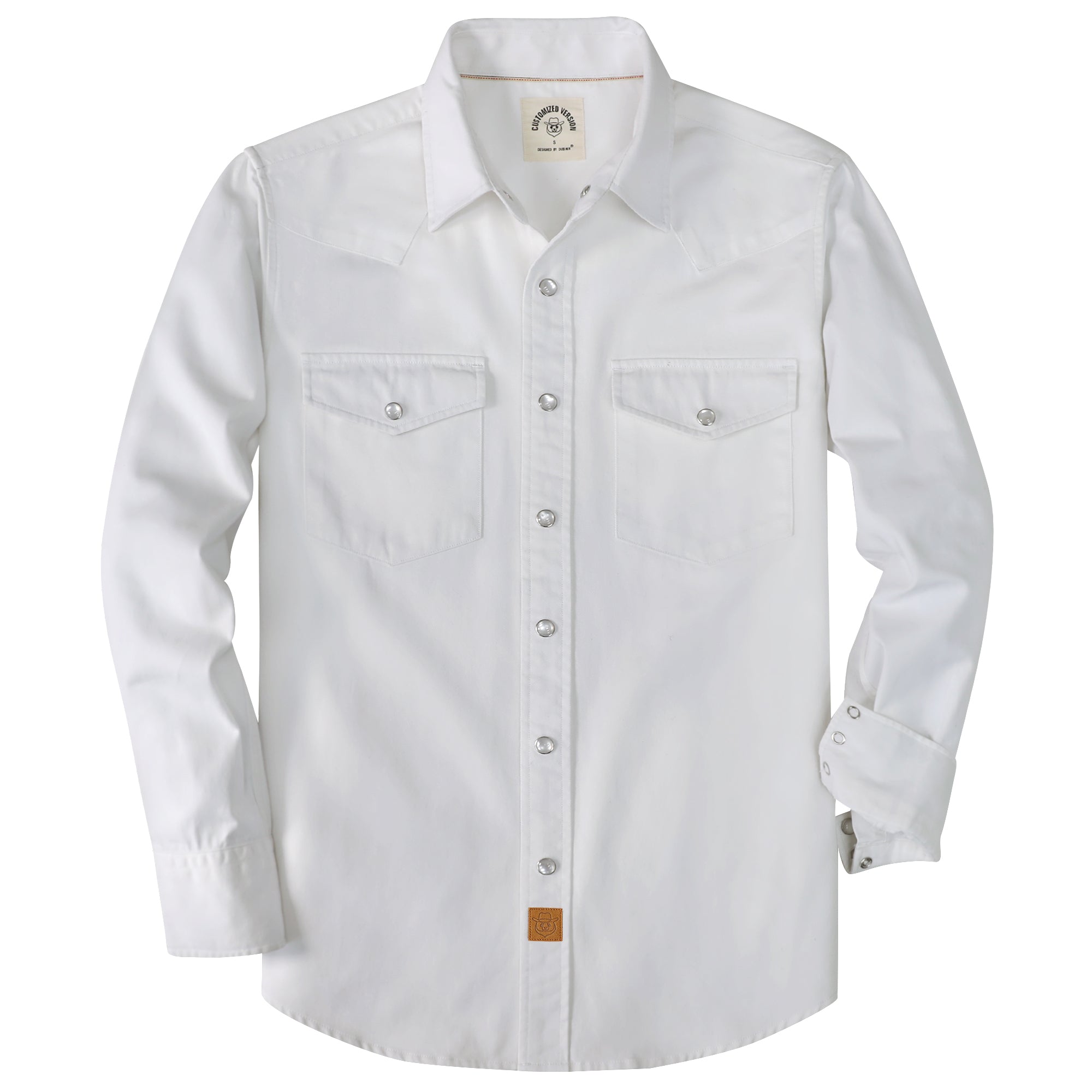 Dubinik® Men's Western Cowboy Pearl Snap Long Sleeve Work Shirt#10603
