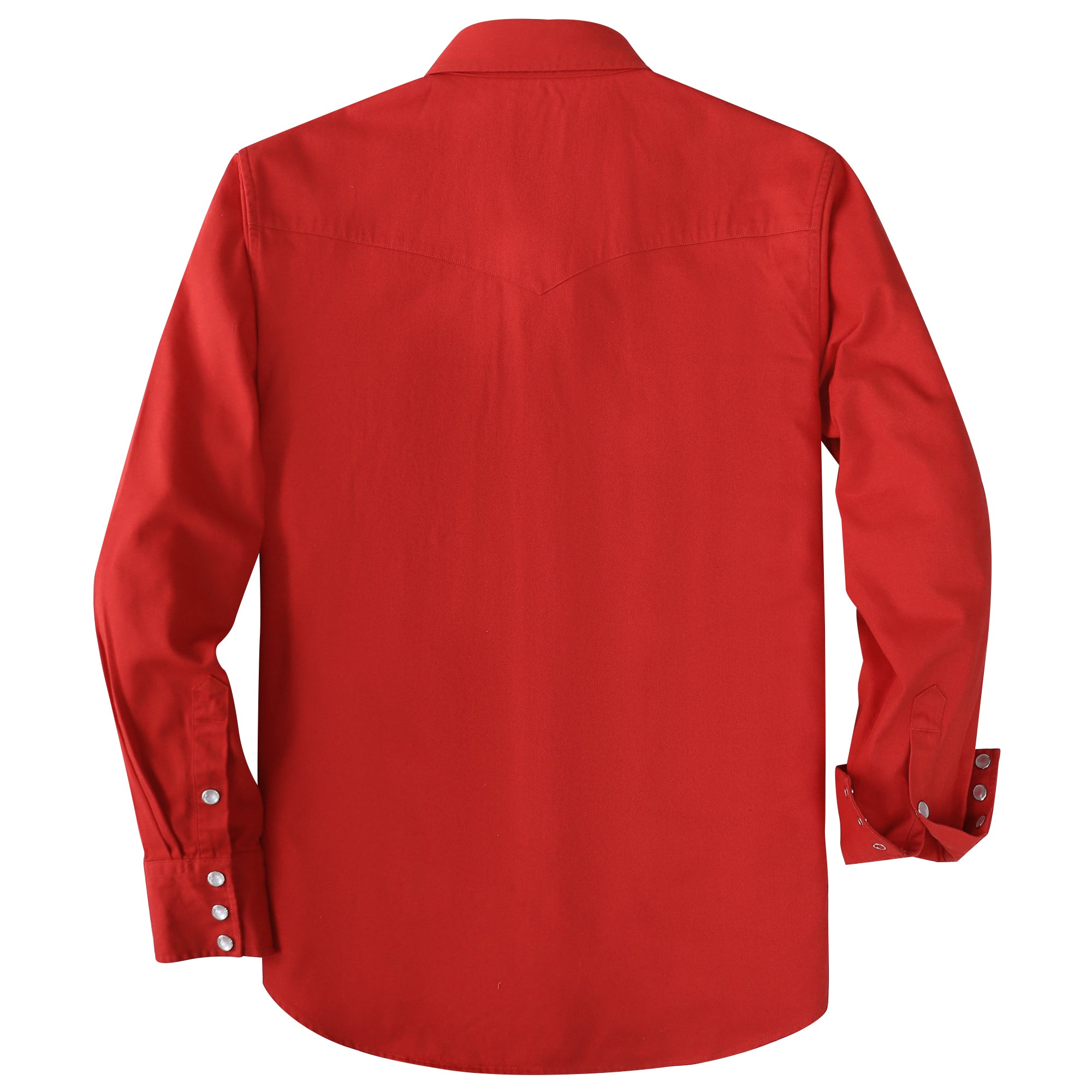 Dubinik® 7.2oz Men's Western Cowboy Pearl Snap Long Sleeve Work Shirt#