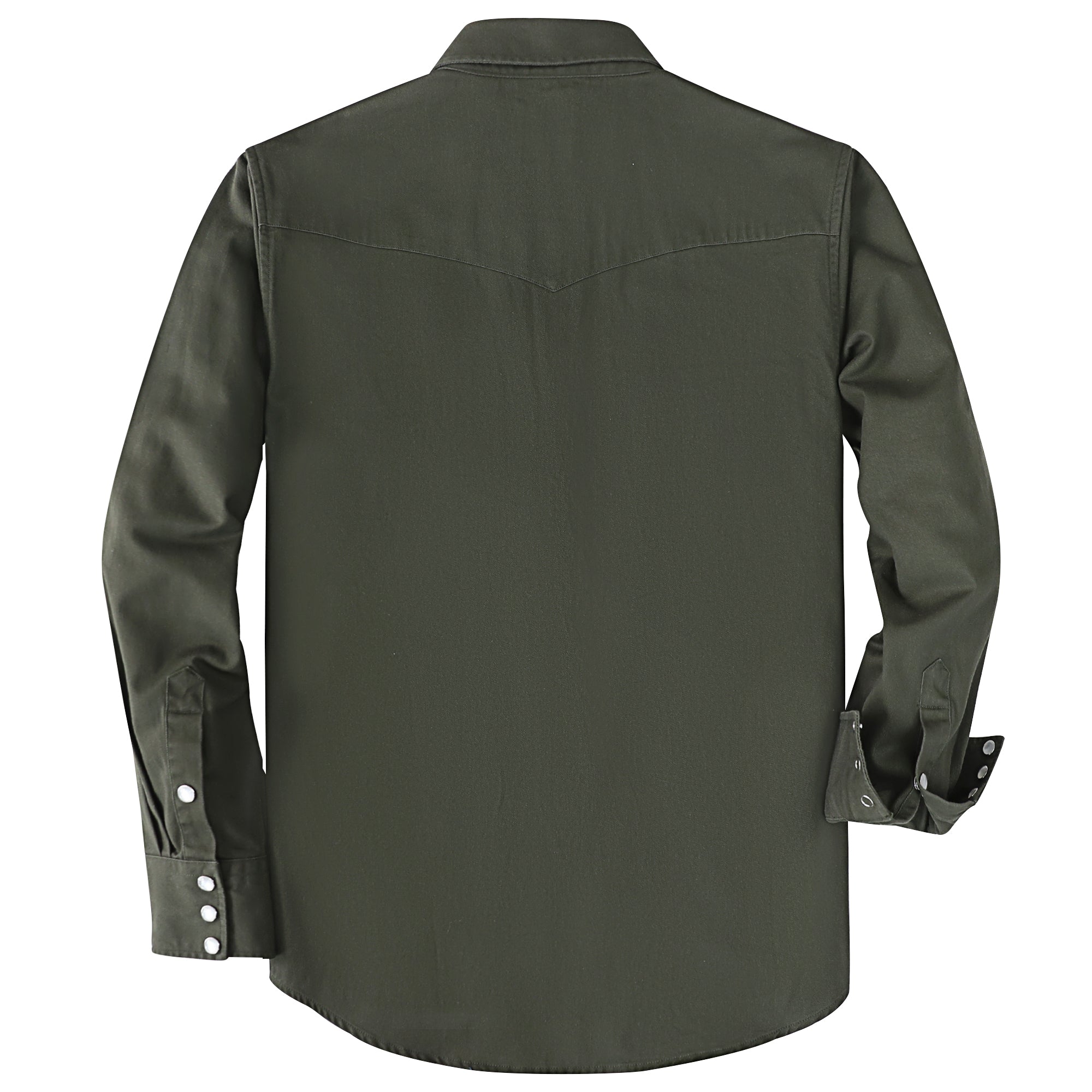 Dubinik® 7.2oz Men's Western Cowboy Pearl Snap Long Sleeve Work Shirt#