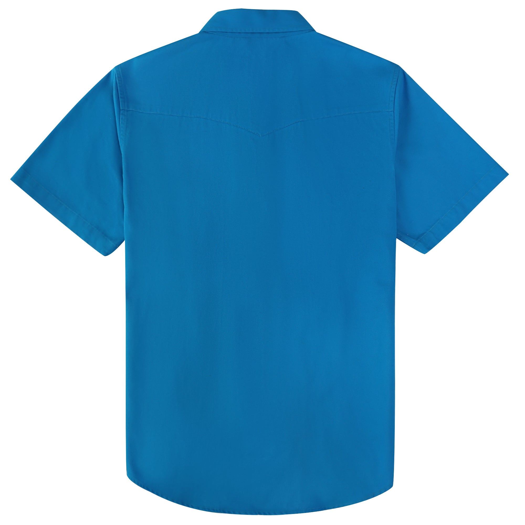 Dubinik® Mens Short Sleeve Work Shirt Snap Button Heavy Cotton#10506